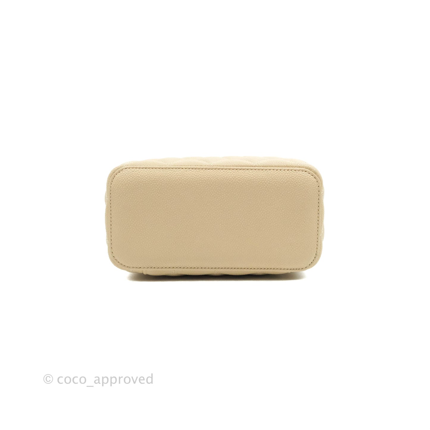 Chanel Vanity with CC Chain Light Beige Caviar Gold Hardware