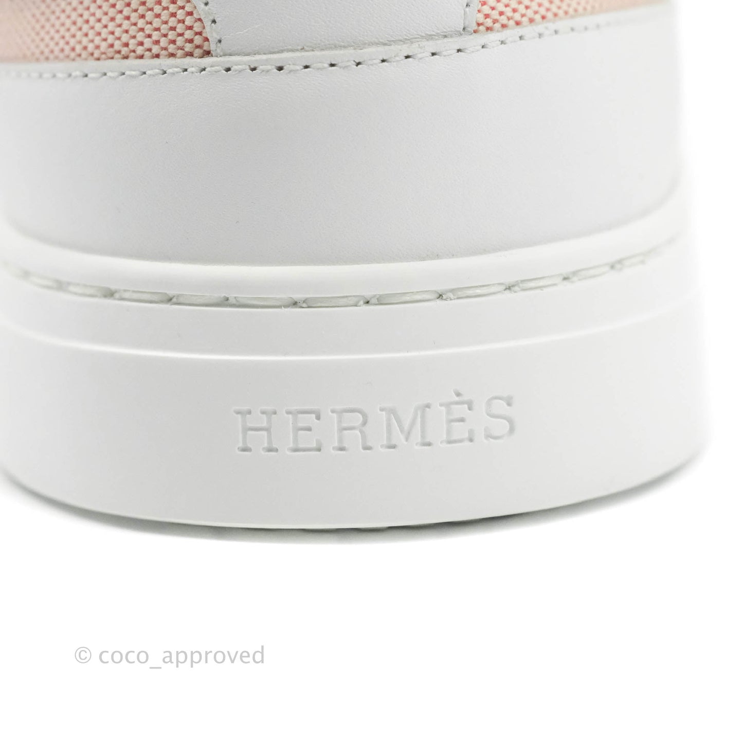 Hermès Day Sneakers Framboise Canvas White Calfskin Size 37
