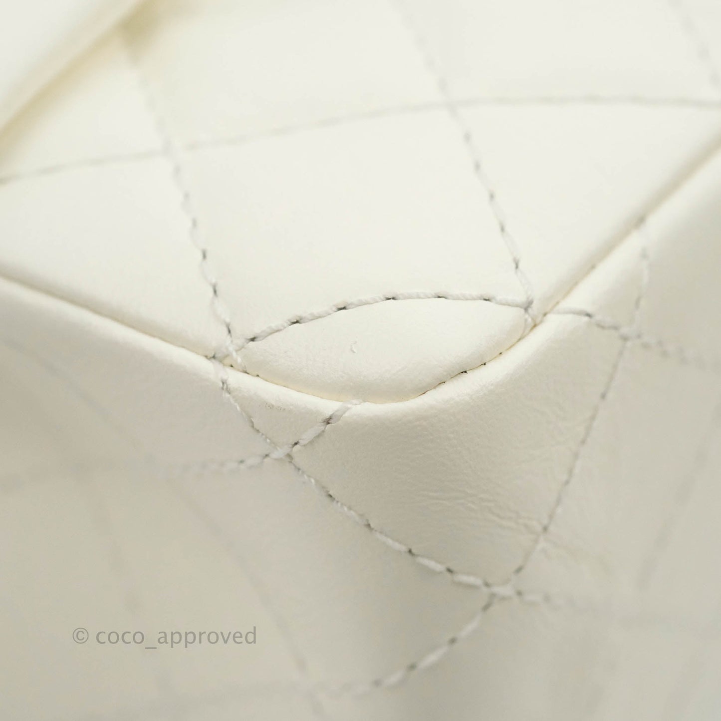 Chanel Mini Reissue 224 White Aged Calfskin Gold Hardware