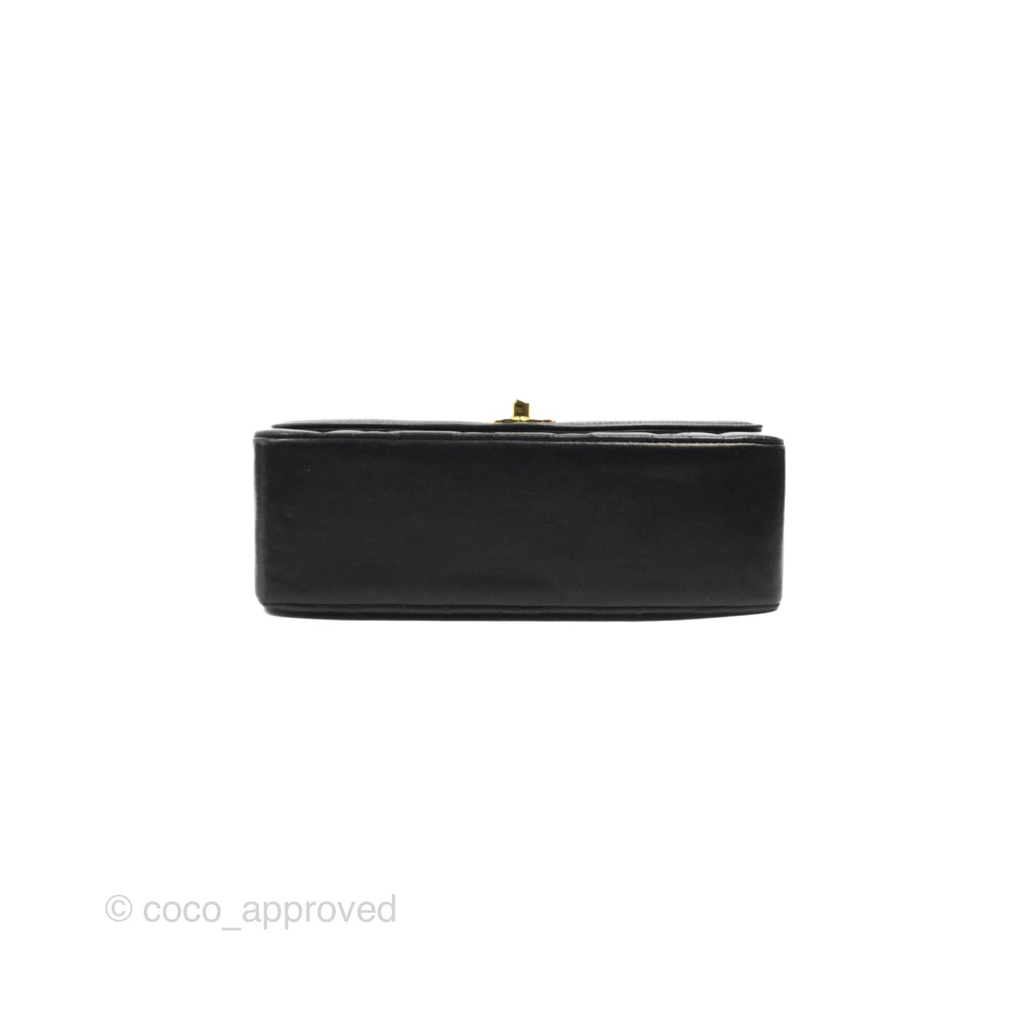 Chanel Vintage Small Quilted Classic Diana Flap Bag Black Lambskin 24K Gold Hardware
