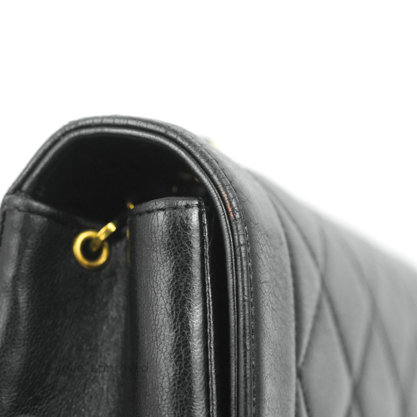 Chanel Black Quilted Lambskin Small Vintage Classic Diana Flap Bag