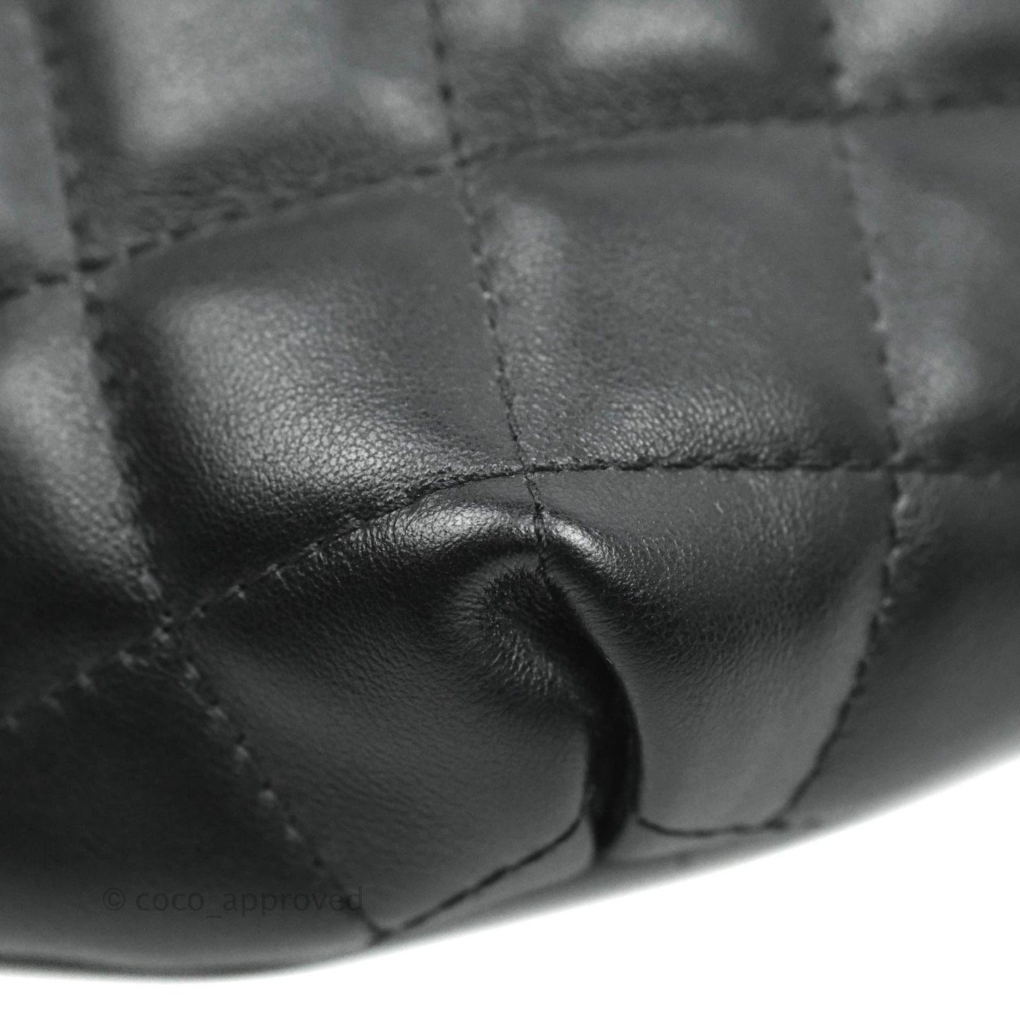 Chanel Quilted Belt Bum Bag Black Calfskin Silver Hardware (Uniform)