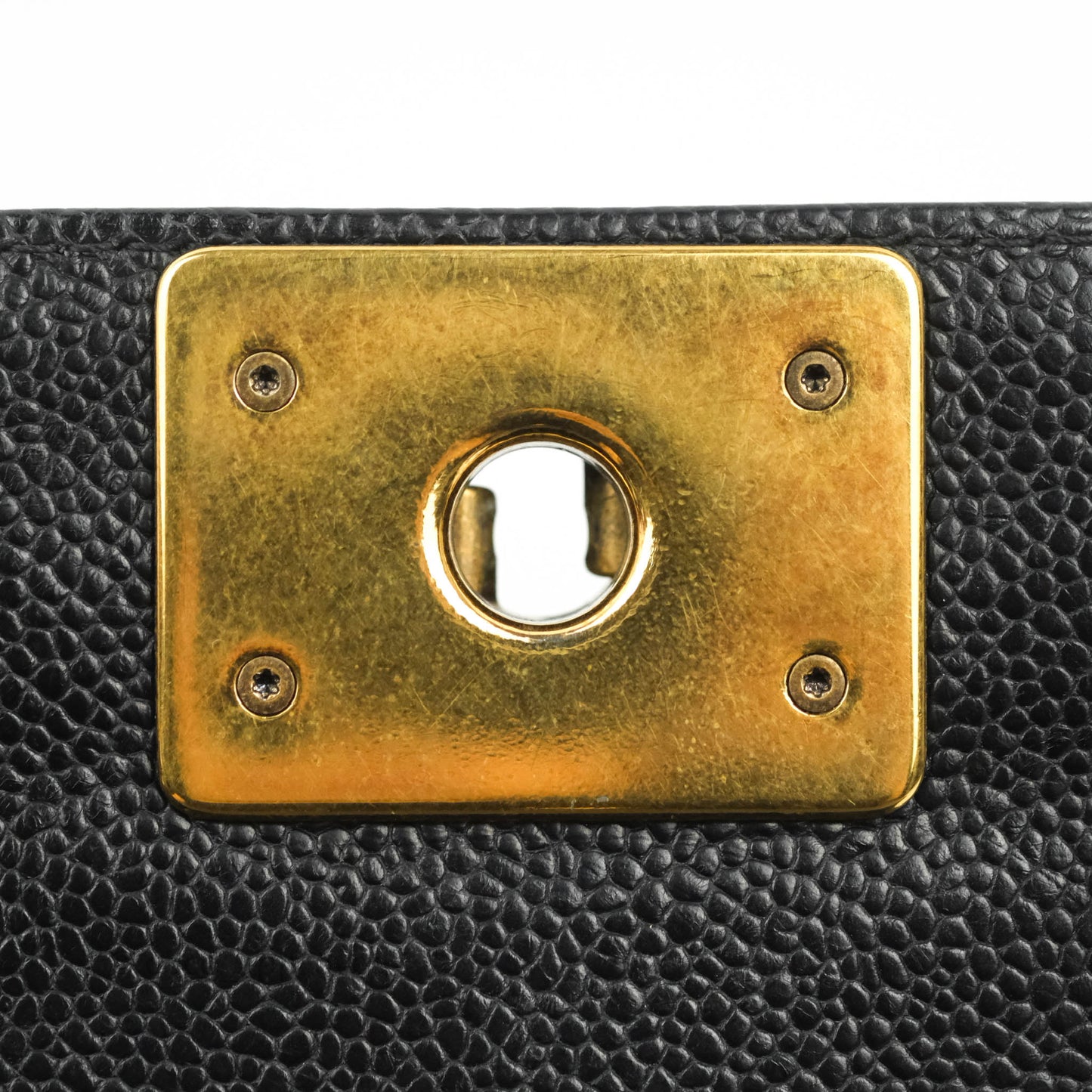Chanel Quilted Small Boy Black Caviar Aged Gold Hardware