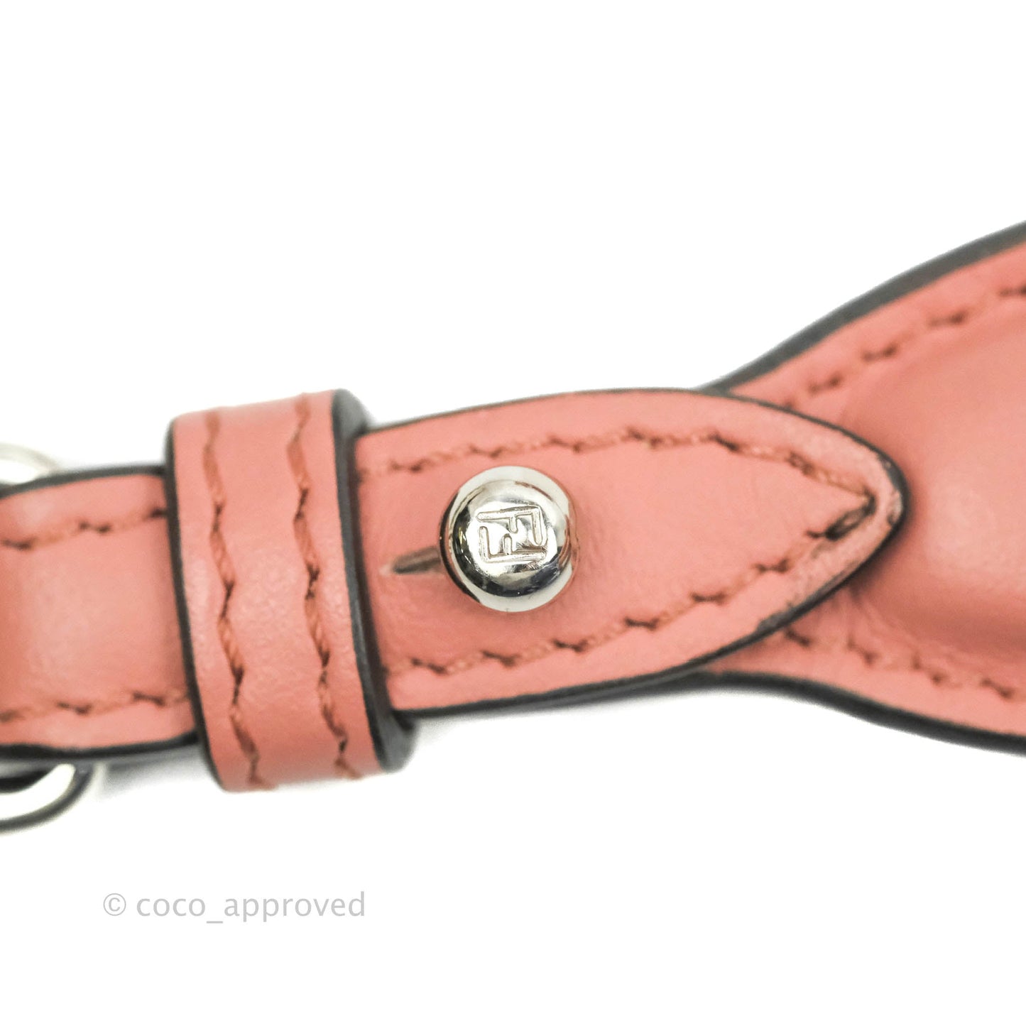 Fendi Small Kan I Shoulder Bag Rosy Pink Calfskin Gold & Silver Hardware