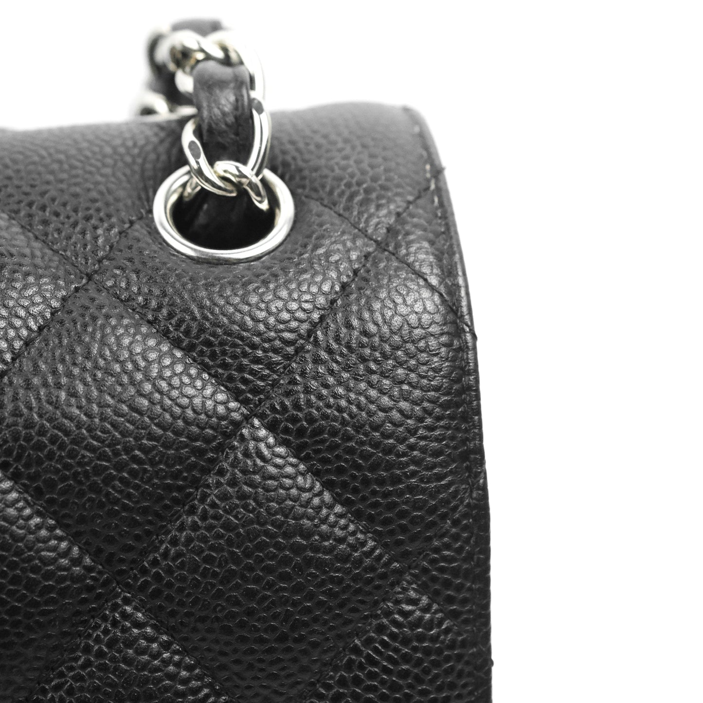 Chanel Jumbo Double Flap Black Caviar Silver Hardware⁣⁣