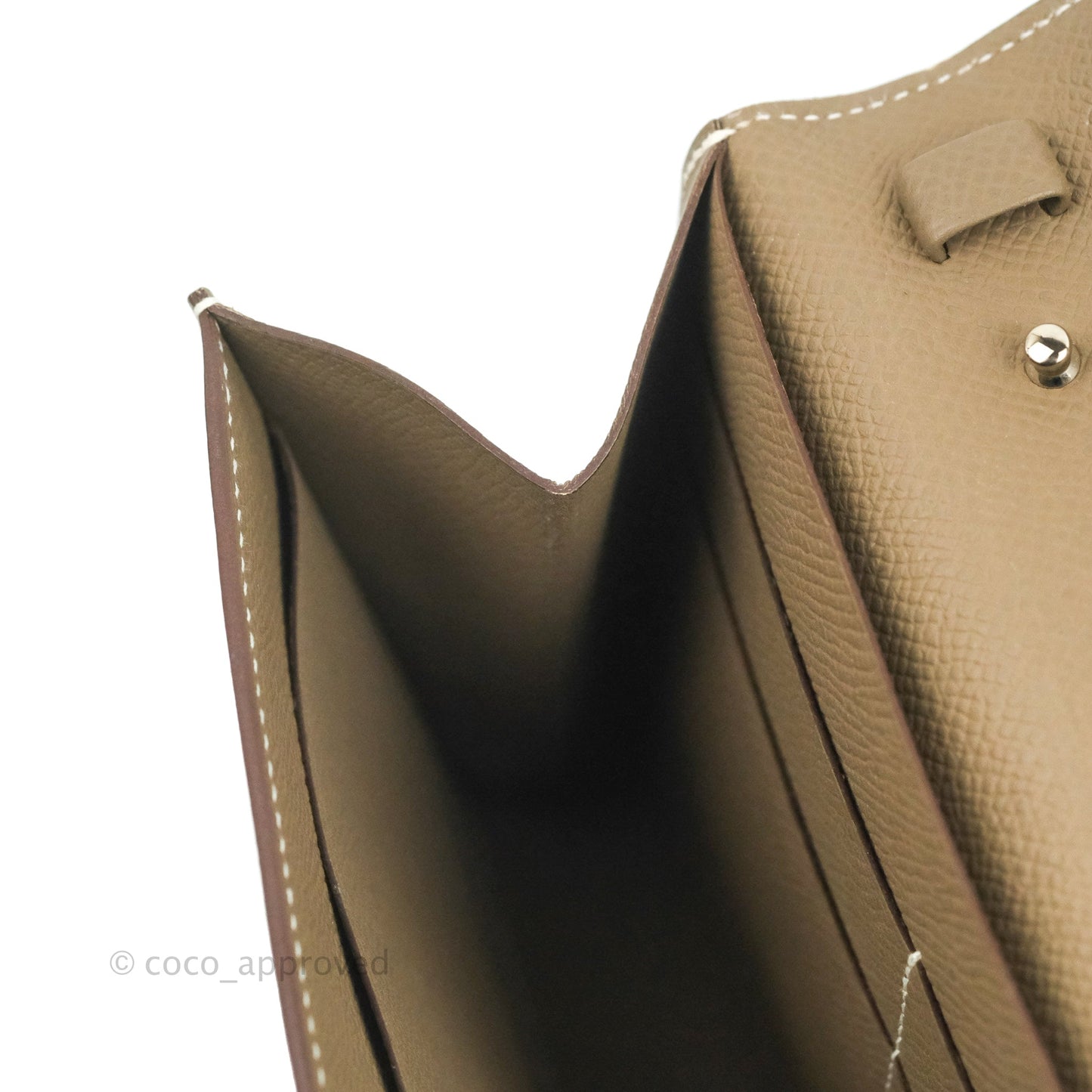 Hermes Epsom Clic 16 Wallet Etoupe 18 Palladium Hardware