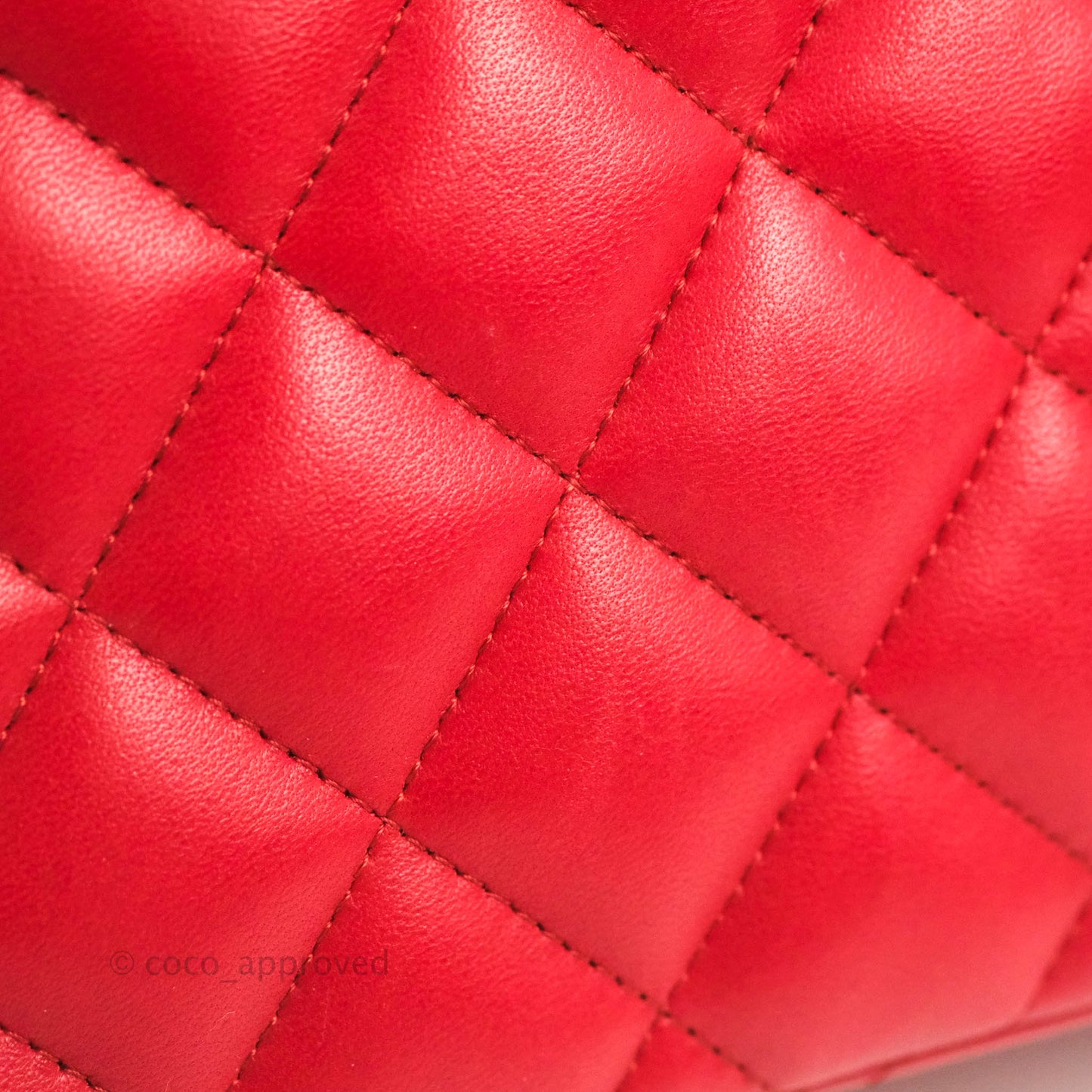 Chanel Jumbo Double Flap Red Lambskin Silver Hardware⁣⁣