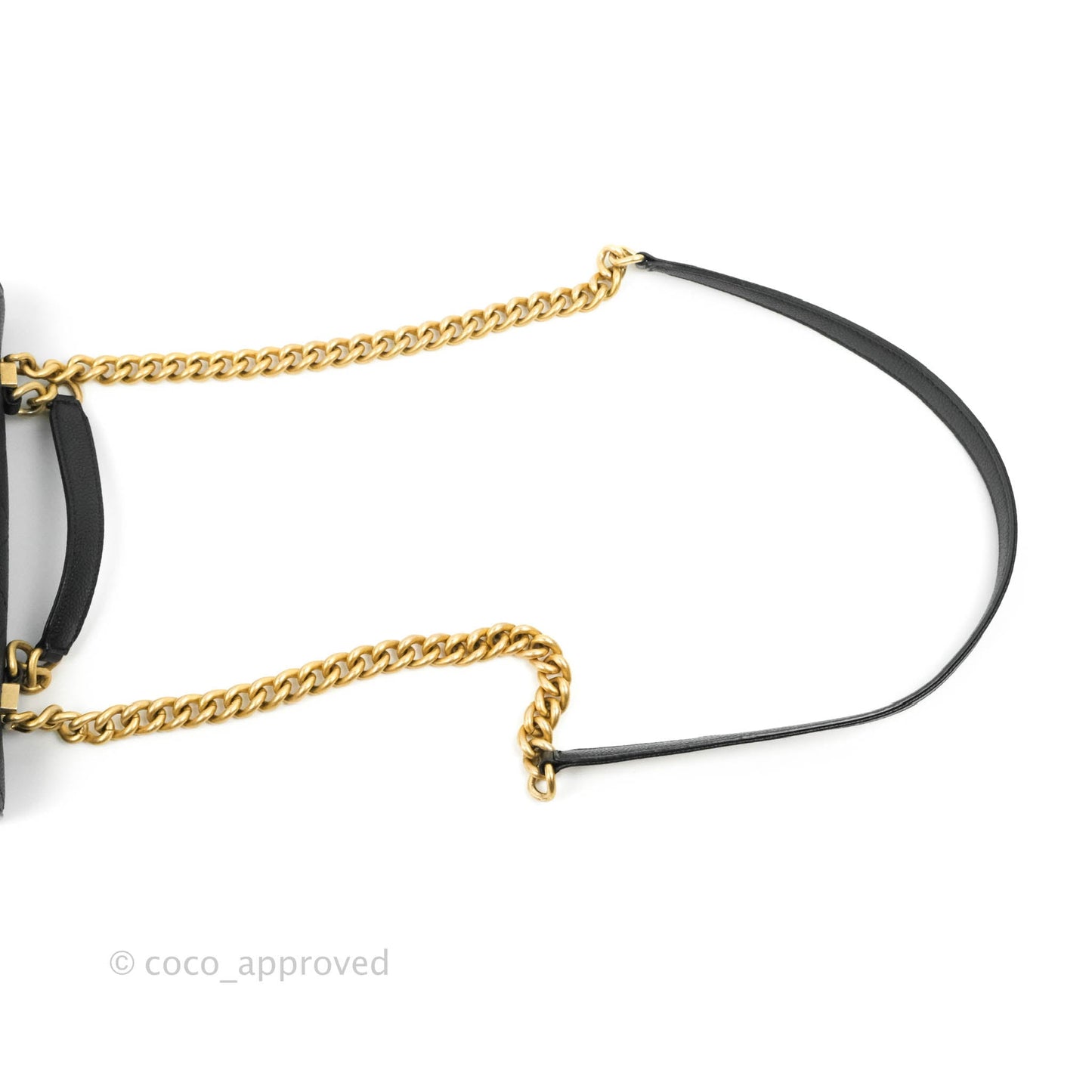 Chanel Small Chic Affinity Grained Calfskin Black Gold Hardware
