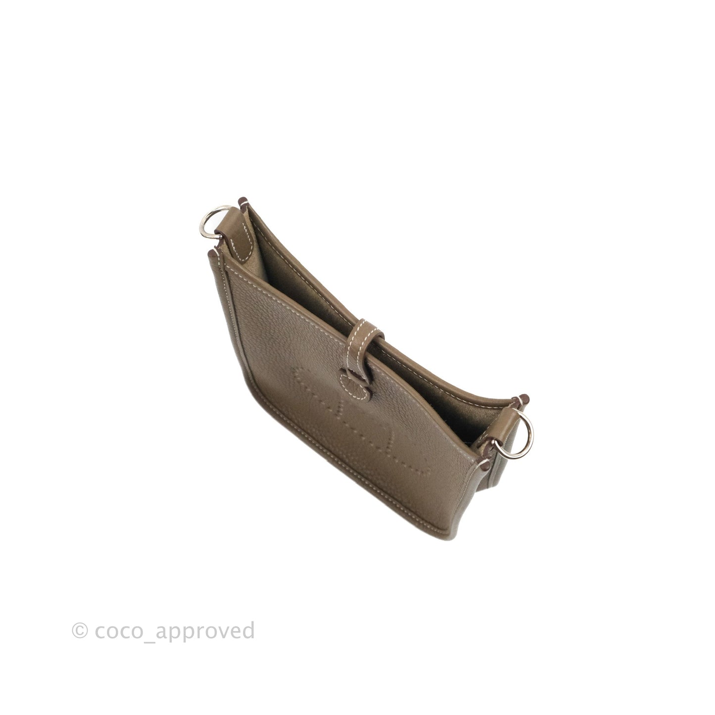 Hermès Mini Evelyne 16 Etoupe Clemence Palladium Hardware