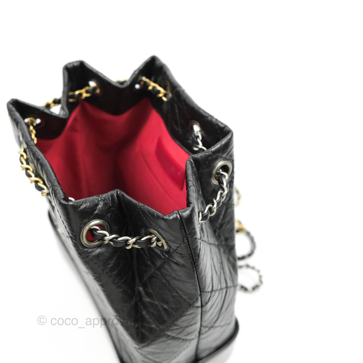 Chanel Small Gabrielle Backpack Black Aged Calfskin