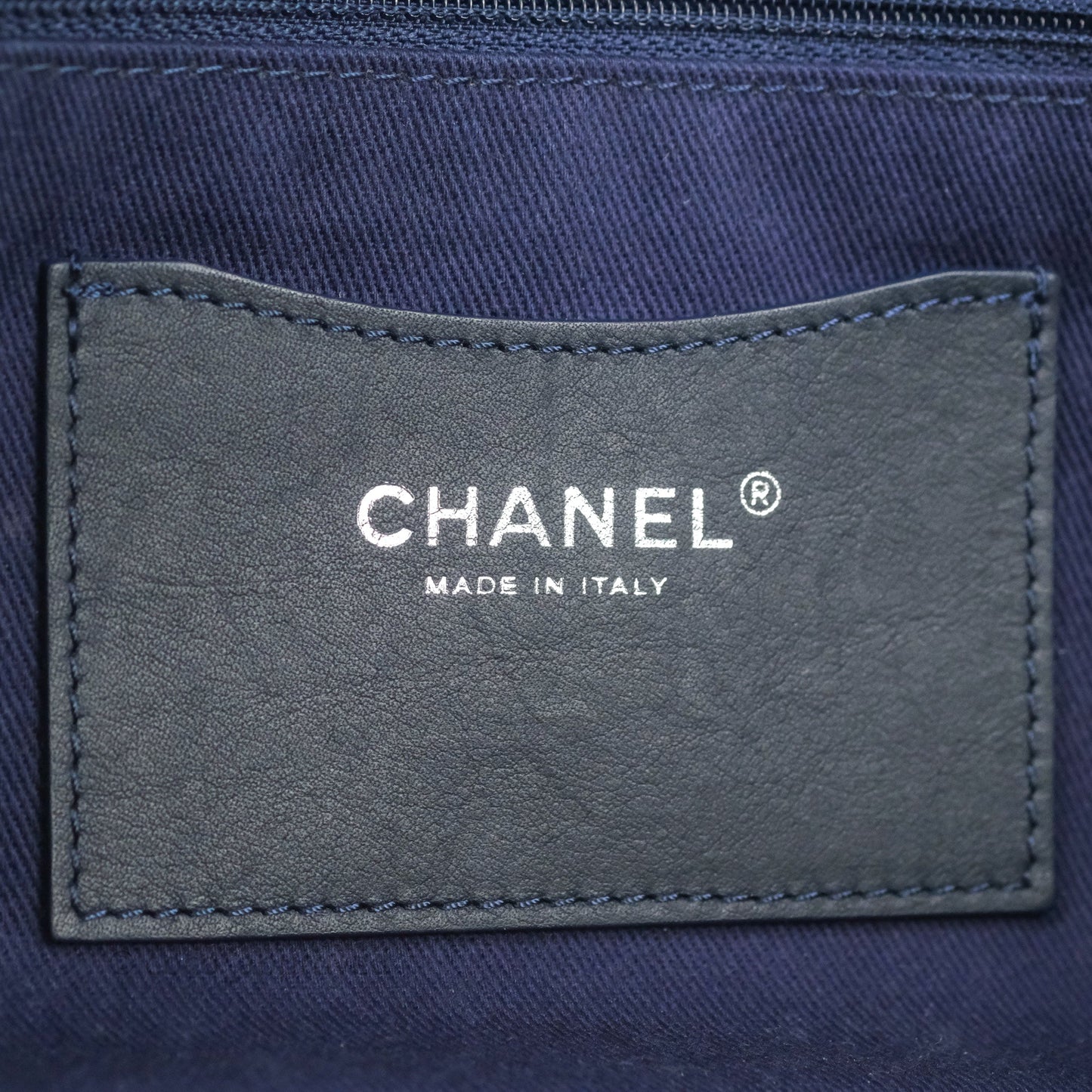 Chanel Camellia Embroidered Flap Bag Blue Washed Denim Silver Hardware