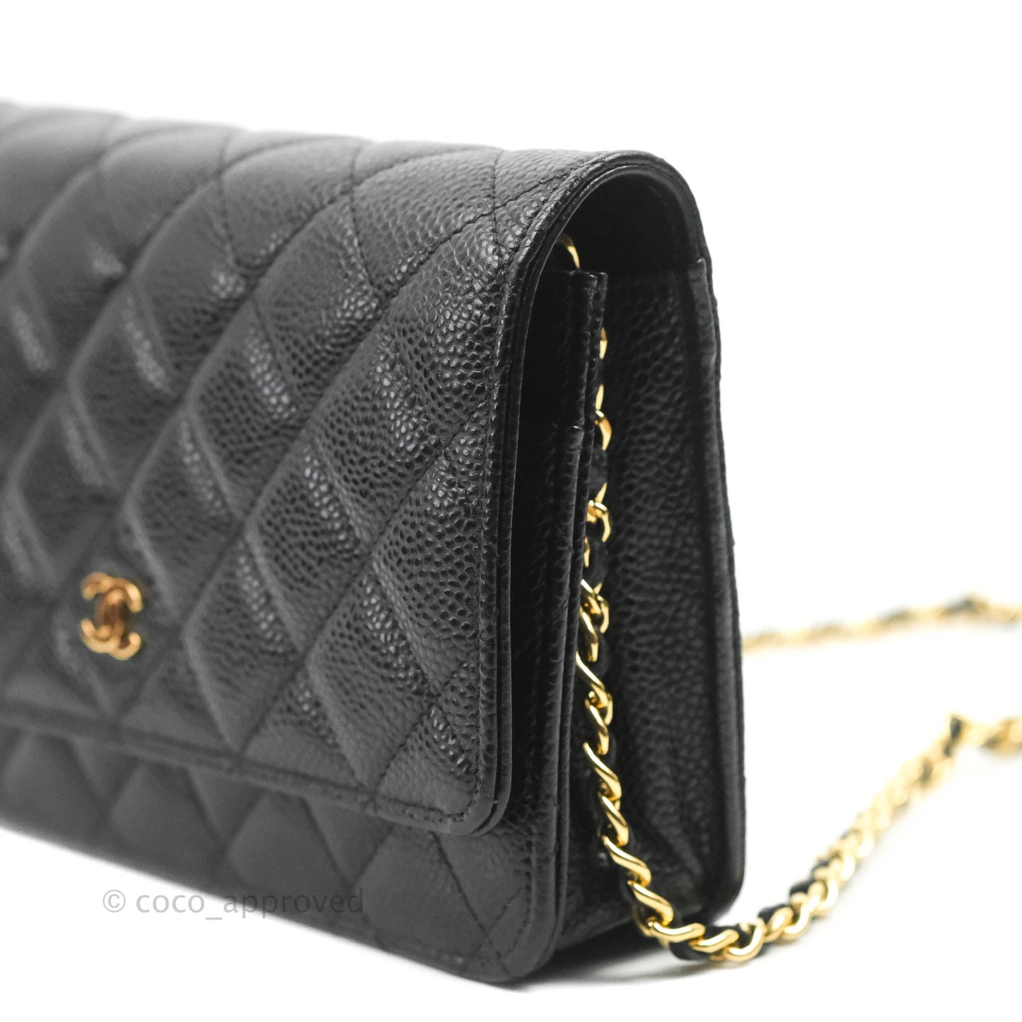 Chanel Quilted Classic WOC Black Caviar Gold Hardware