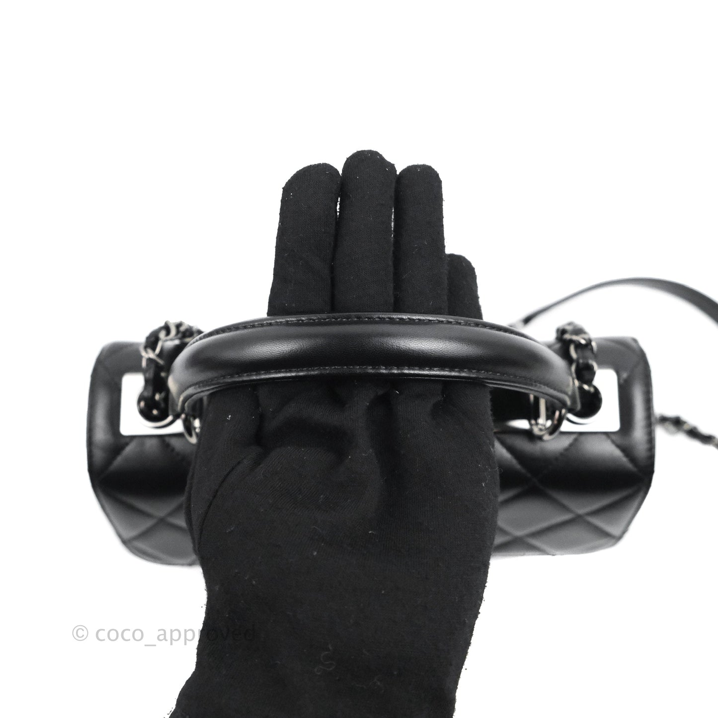 Chanel Trendy CC Small Black Lambskin Dark Silver Hardware