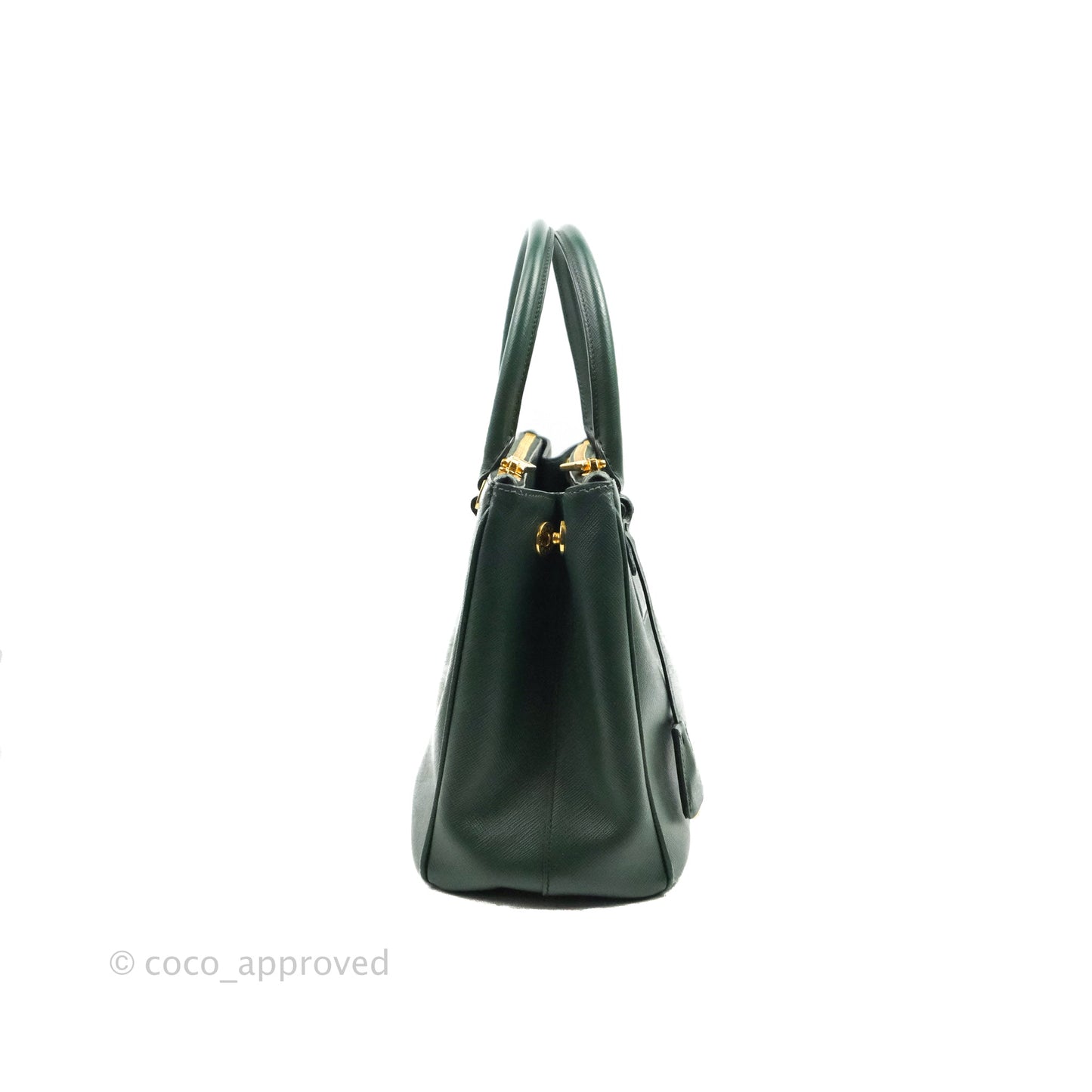 Prada Small Saffiano Lux Galleria Bag Emerald