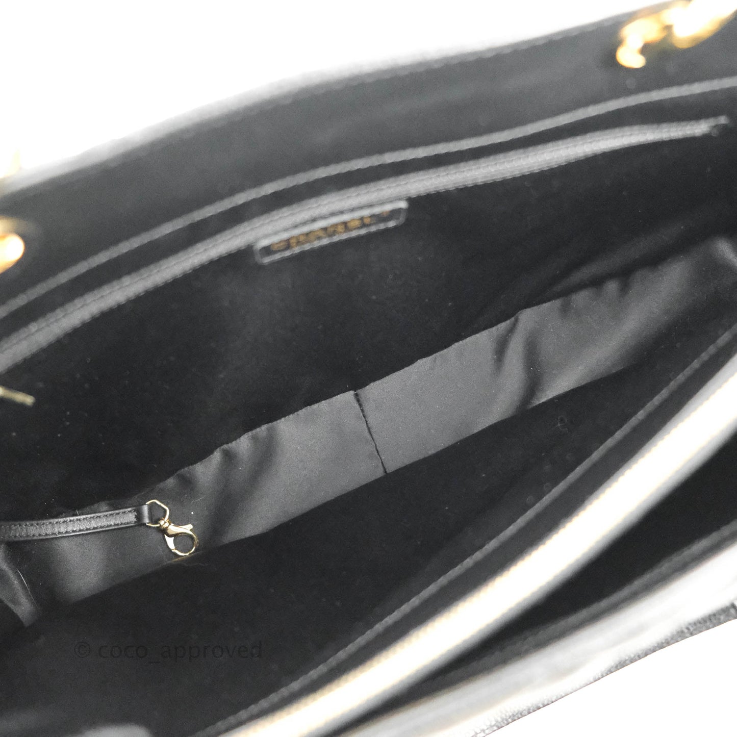 Chanel XL GST Black Caviar Gold Hardware