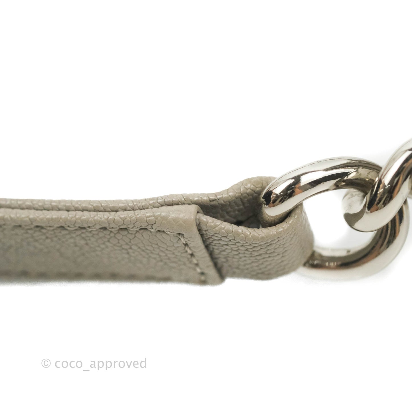 Chanel Quilted Medium Boy Etoupe Grey Caviar Silver Hardware