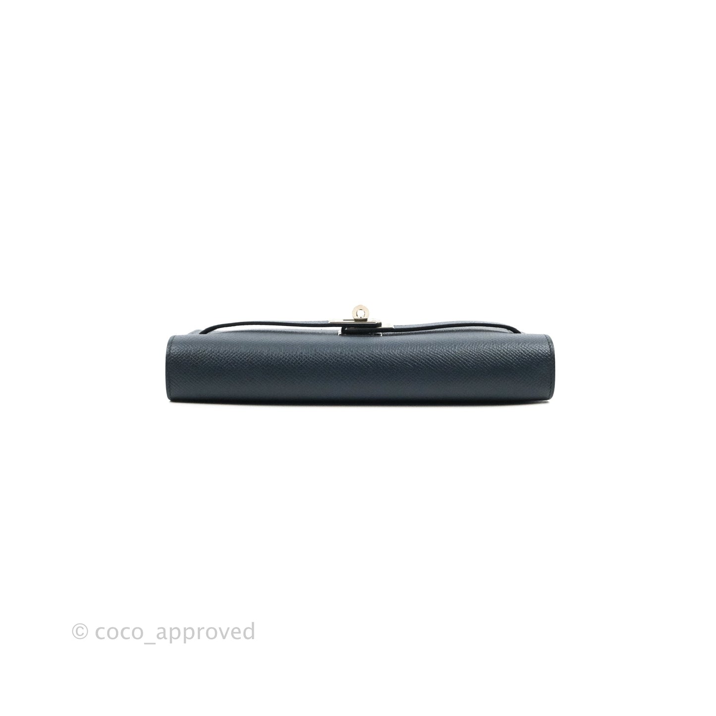Hermès Epsom Kelly To Go Wallet Midnight Blue Palladium Hardware