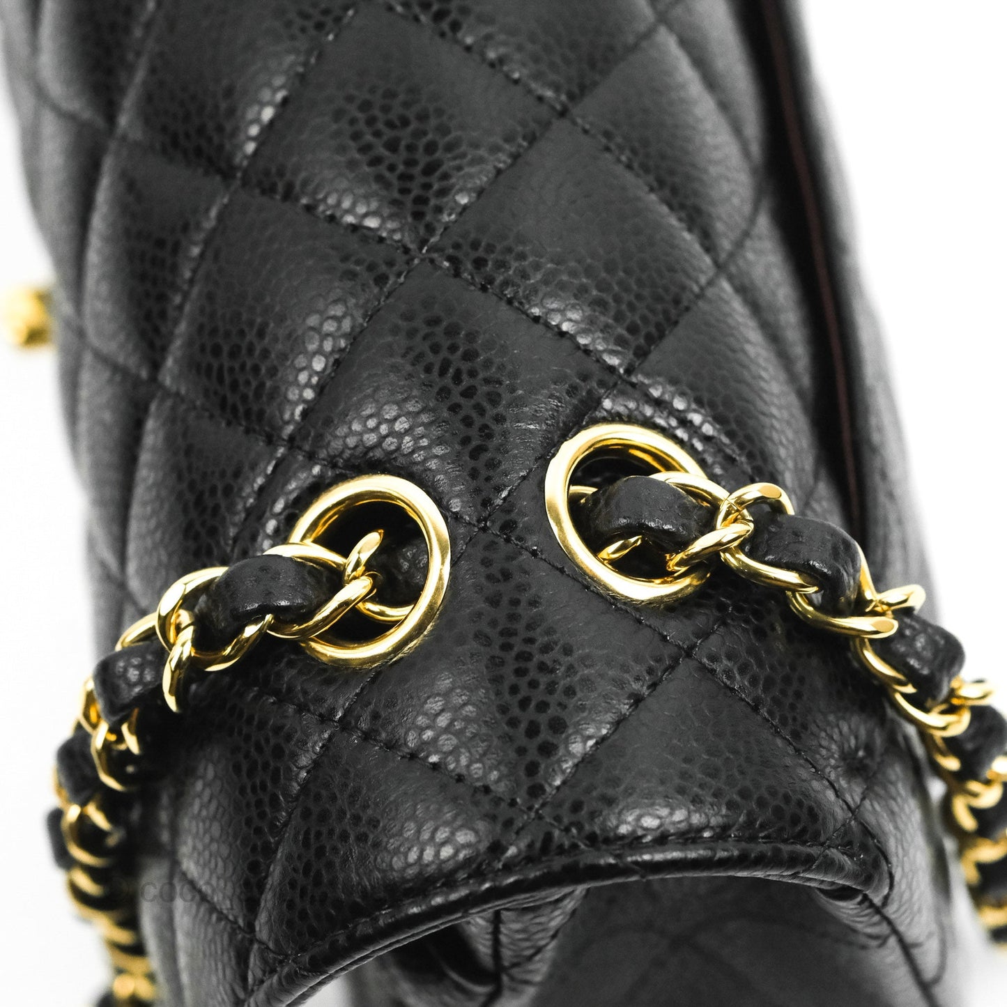 Chanel S/M Small Classic Quilted Flap Black Caviar Gold Hardware