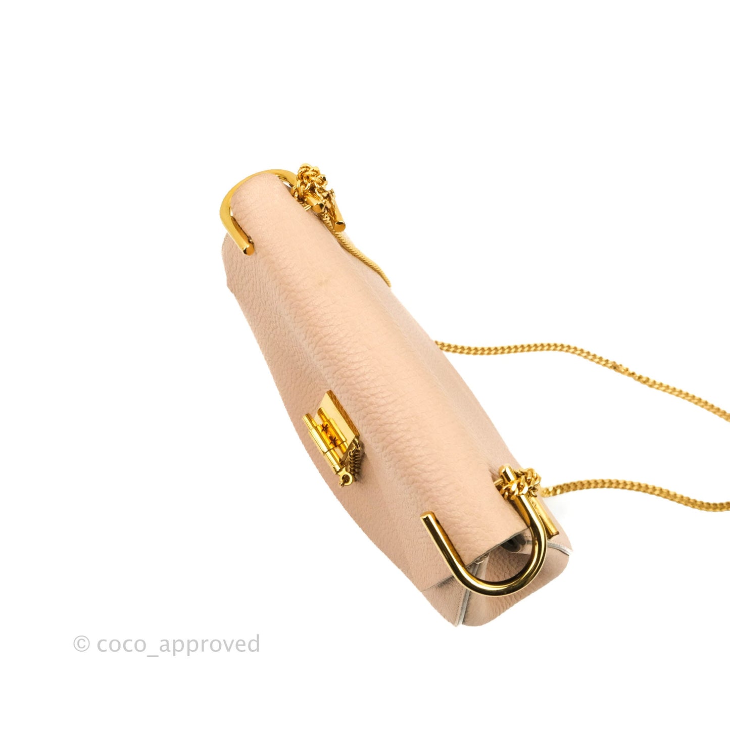 Chloe Drew Crossbody Bag Pink Grained Leather