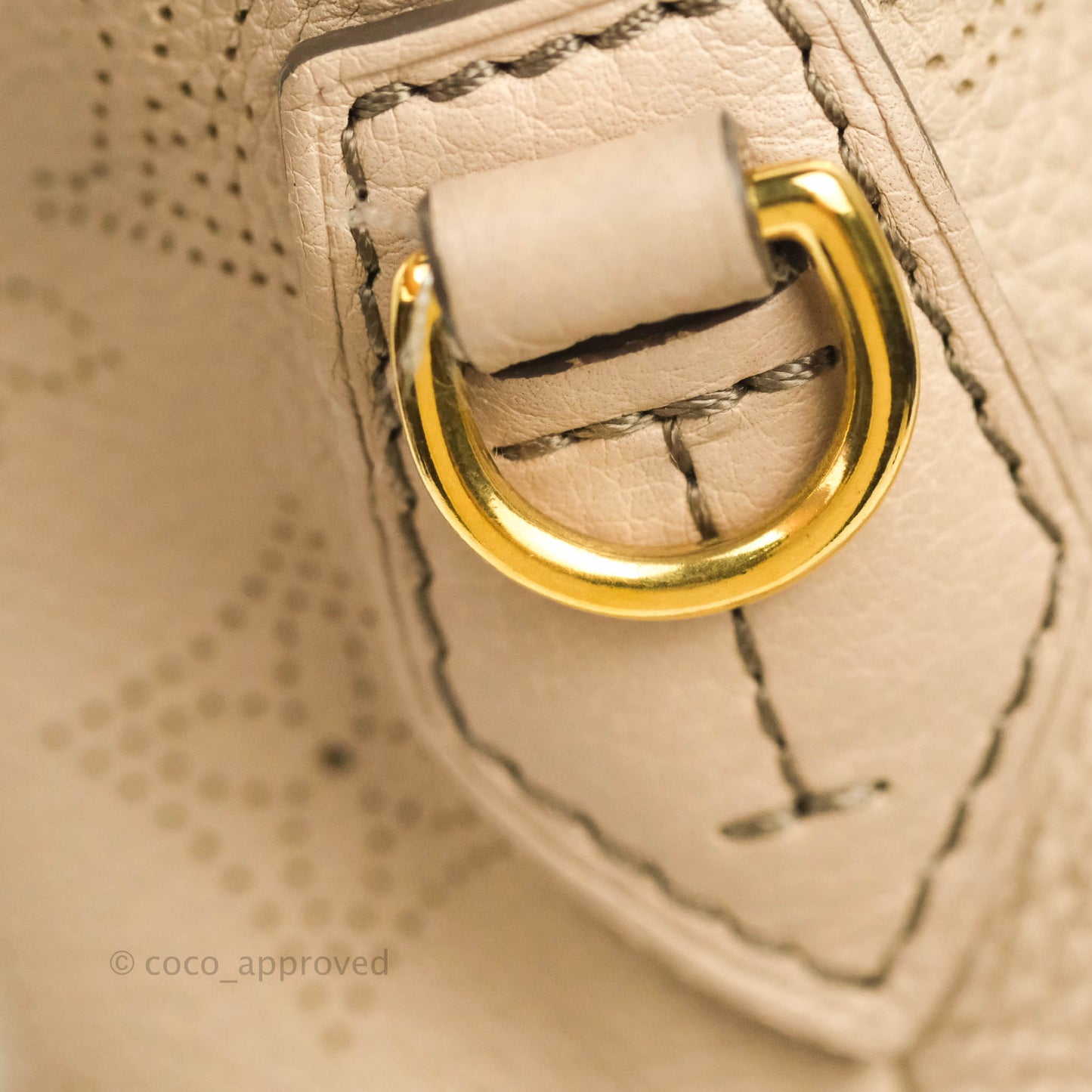 Louis Vuitton Mahina Selene MM Bag Monogram Taupe Calfskin