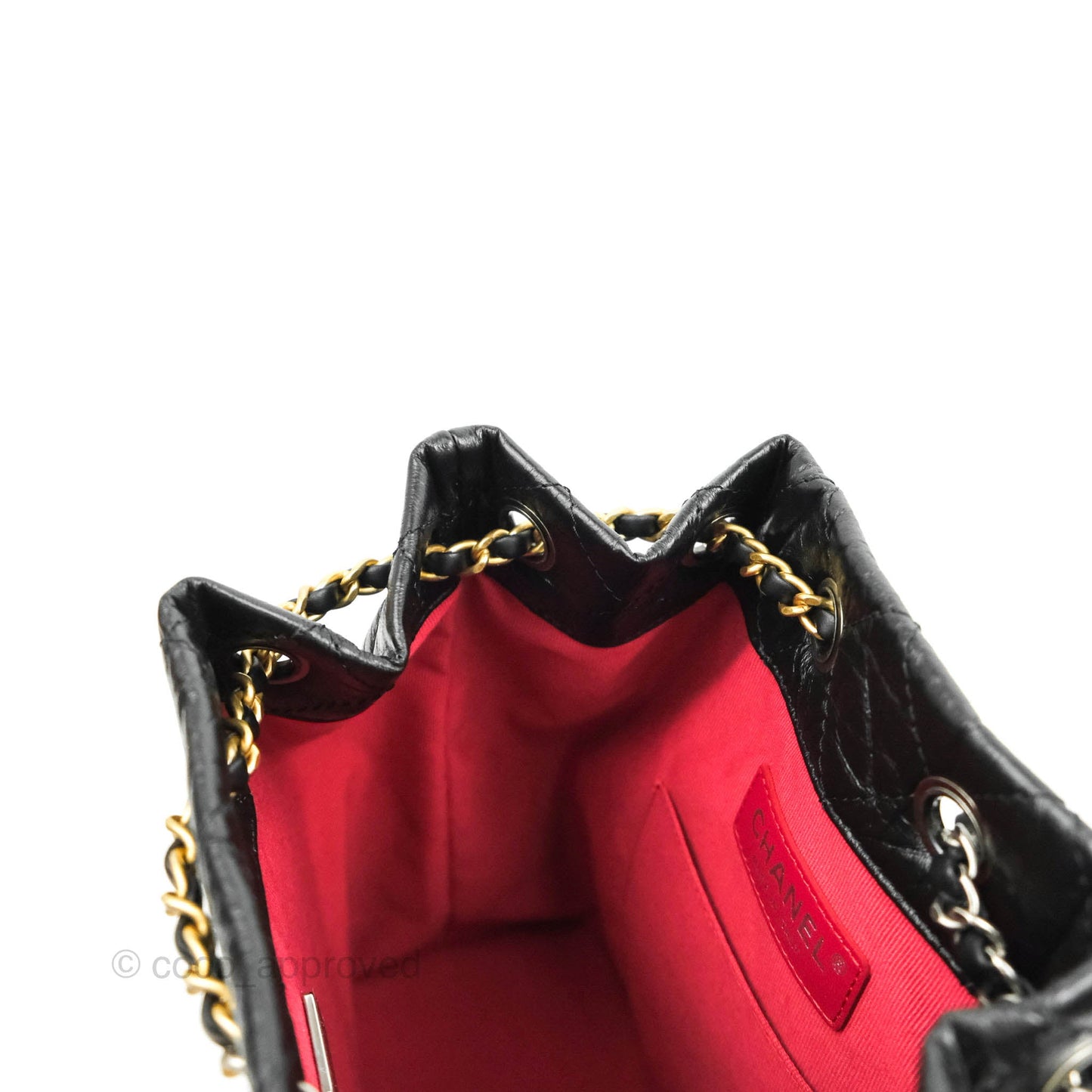 Chanel Small Gabrielle Backpack Black Aged Calfskin