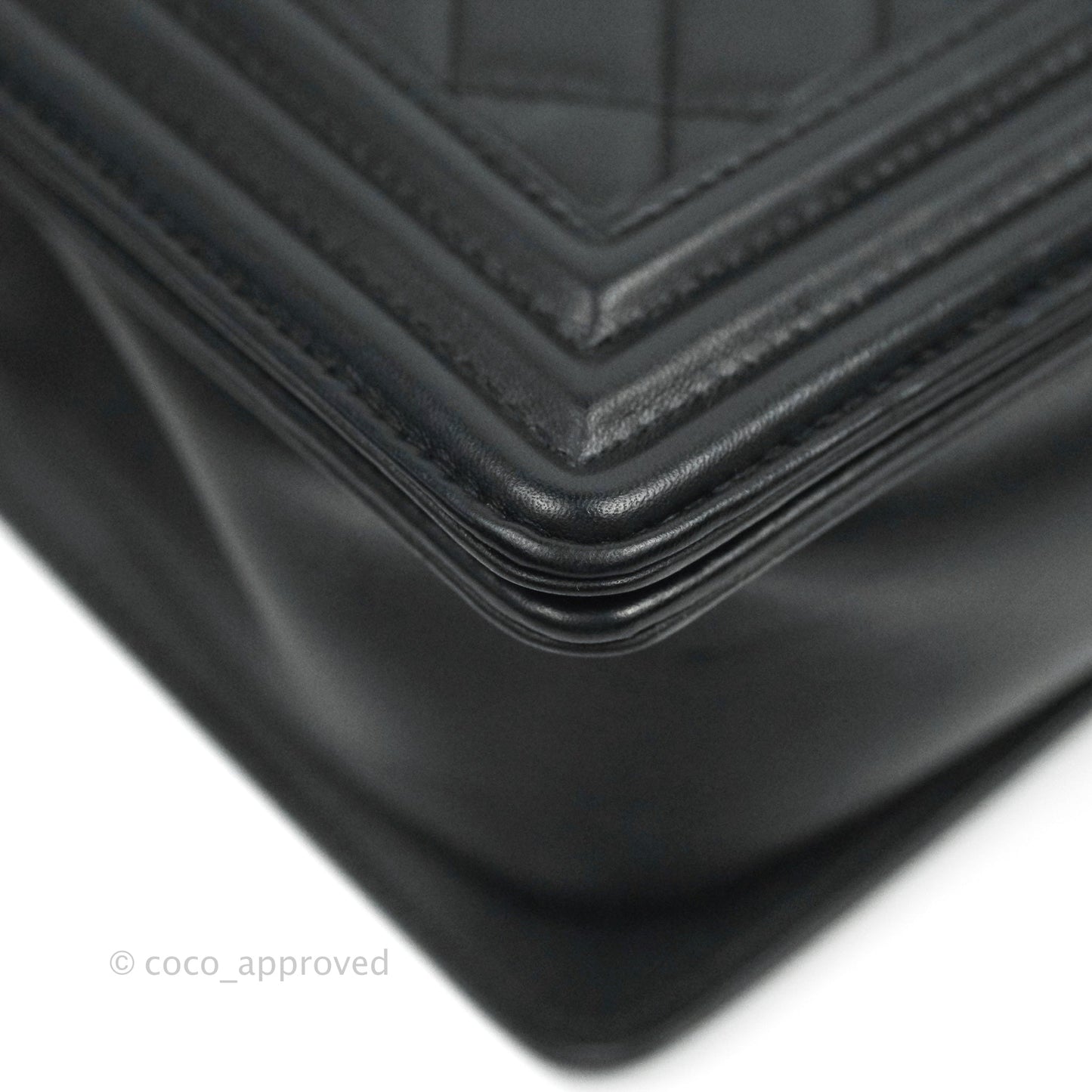 Chanel Quilted Medium Boy Black Lambskin Gold Hardware