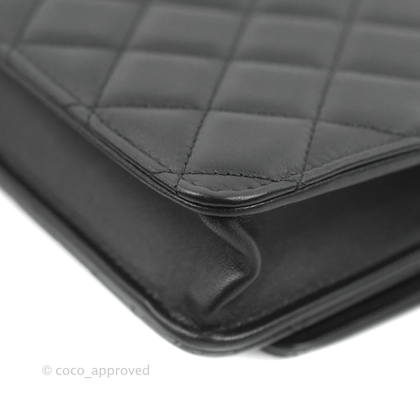 Chanel Quilted WOC Black Lambskin Gold Hardware