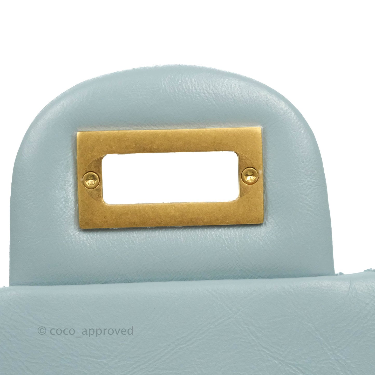Chanel Mini Reissue 224 Light Blue Aged Calfskin Aged Gold Hardware
