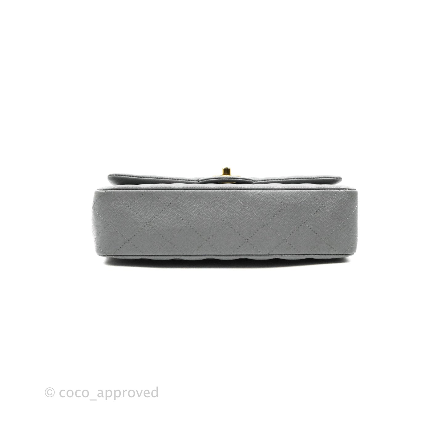 Chanel Classic Medium M/L Flap Dark Grey Caviar Gold Hardware 20C