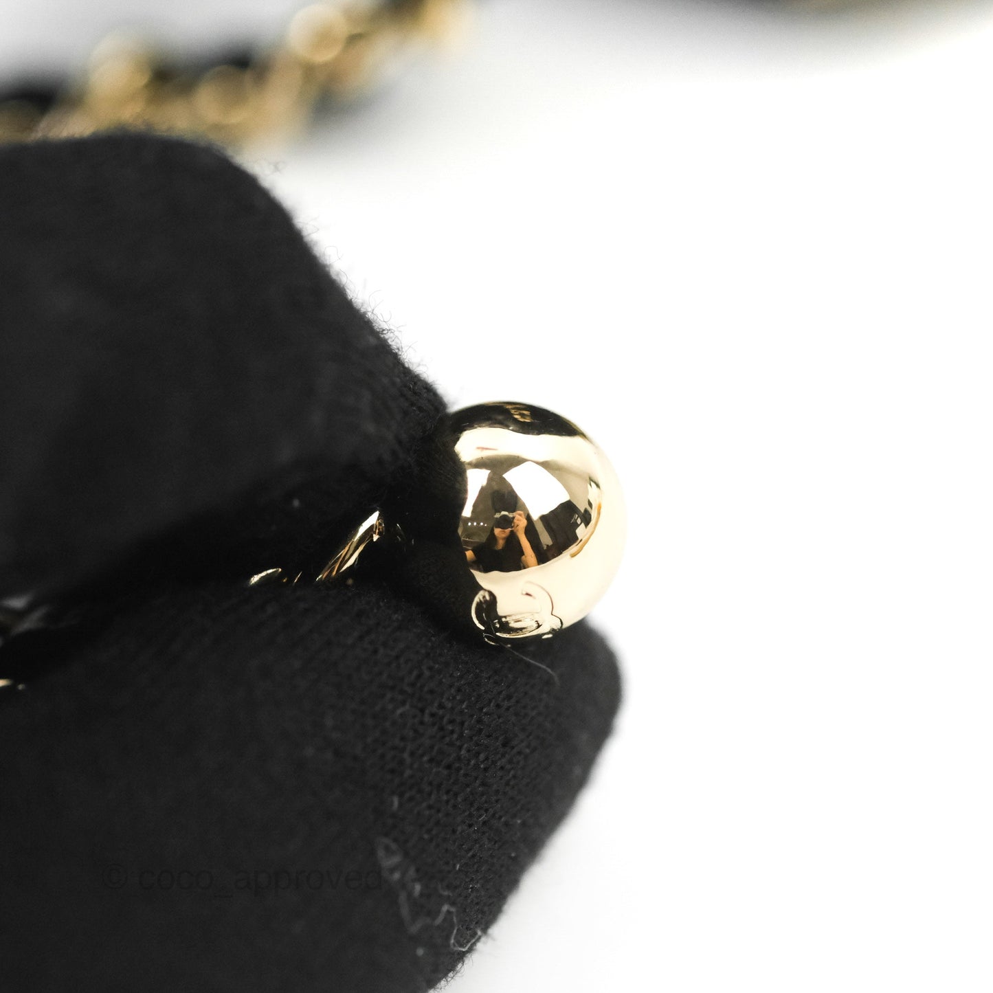 Chanel Mini Ball Crush Vanity With Chain Black Lambskin Gold Hardware