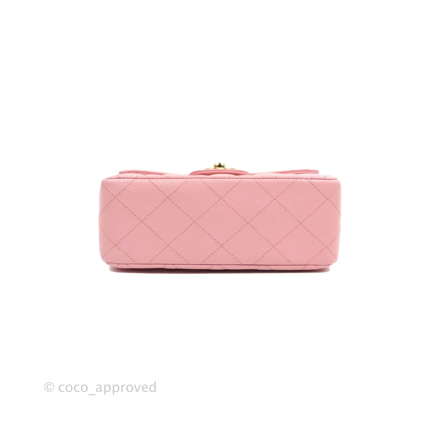 Chanel Quilted Vintage Mini Square Flap Pink Caviar Pink Hardware