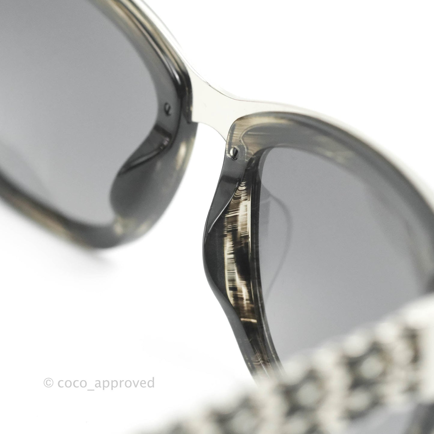 Chanel Square Chain Sunglasses 5362-Q Shaded Black