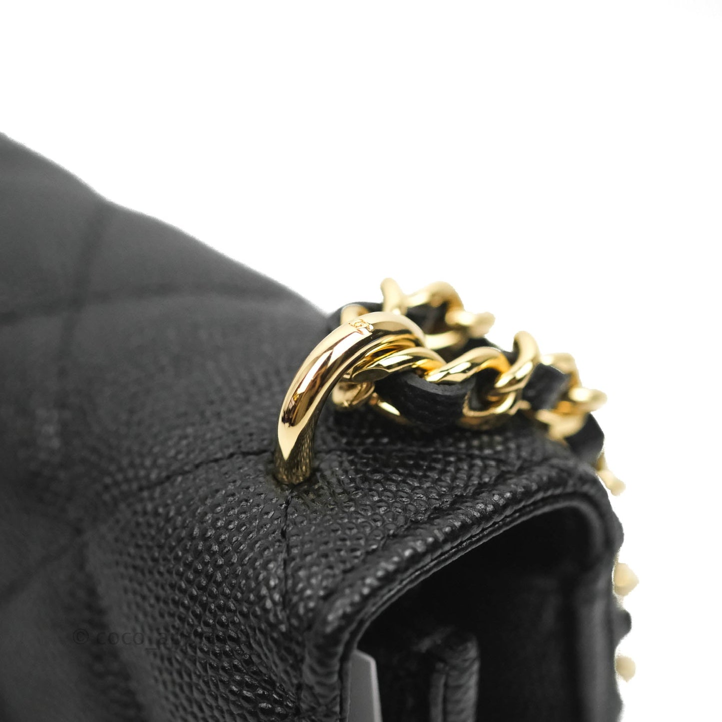 Chanel Quilted WOC Black Caviar Gold Hardware 22A