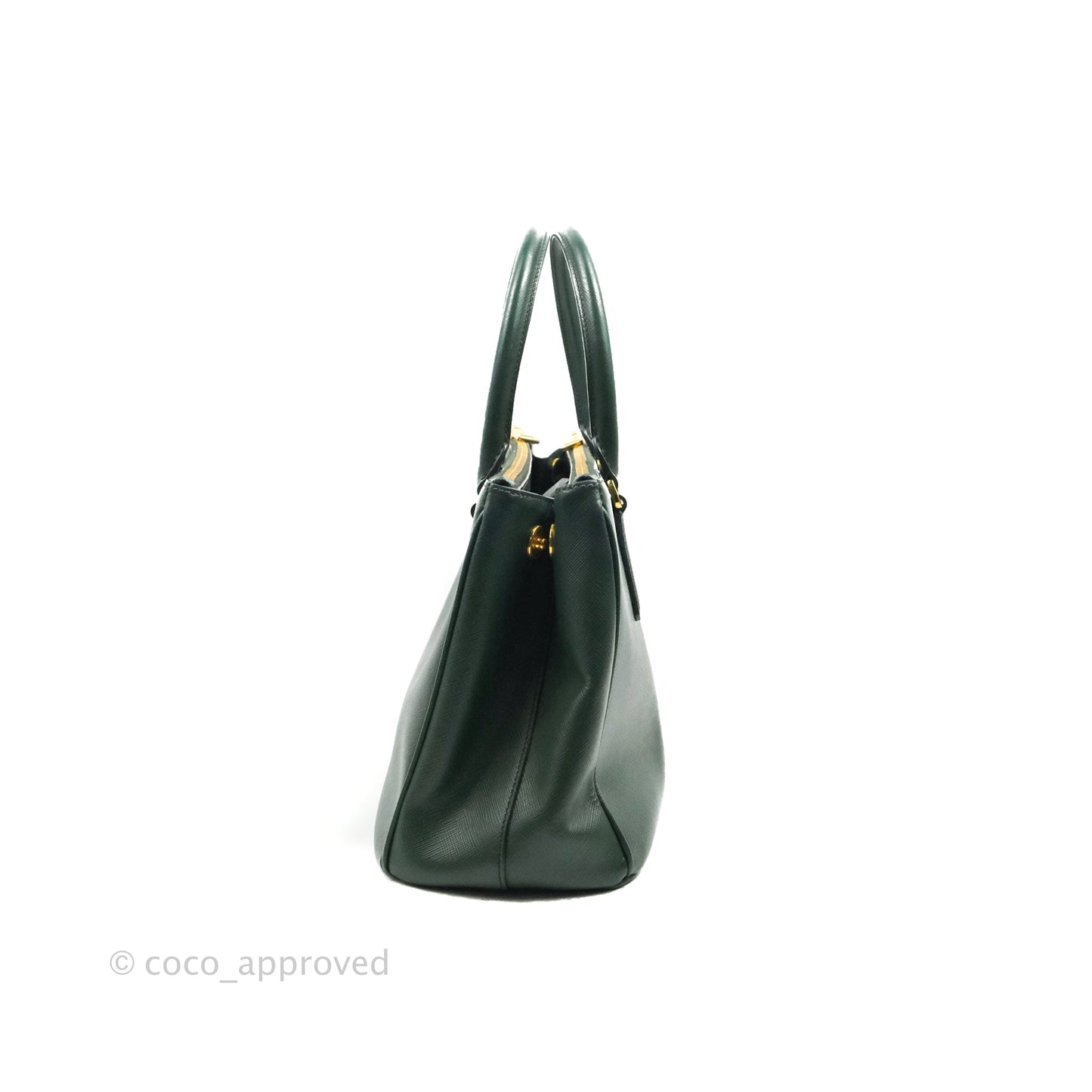 Prada Small Saffiano Lux Galleria Bag Emerald