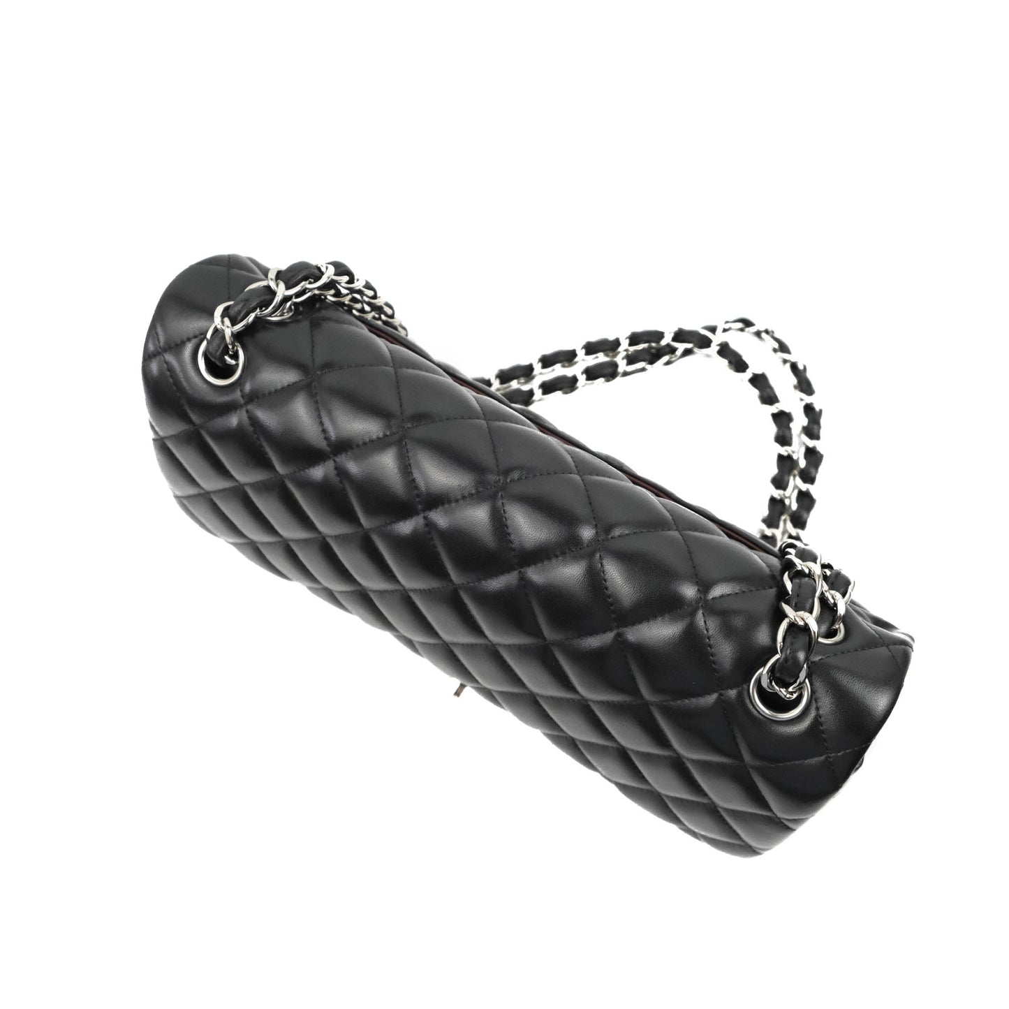 Chanel Jumbo Double Flap Black Lambskin Silver Hardware⁣⁣