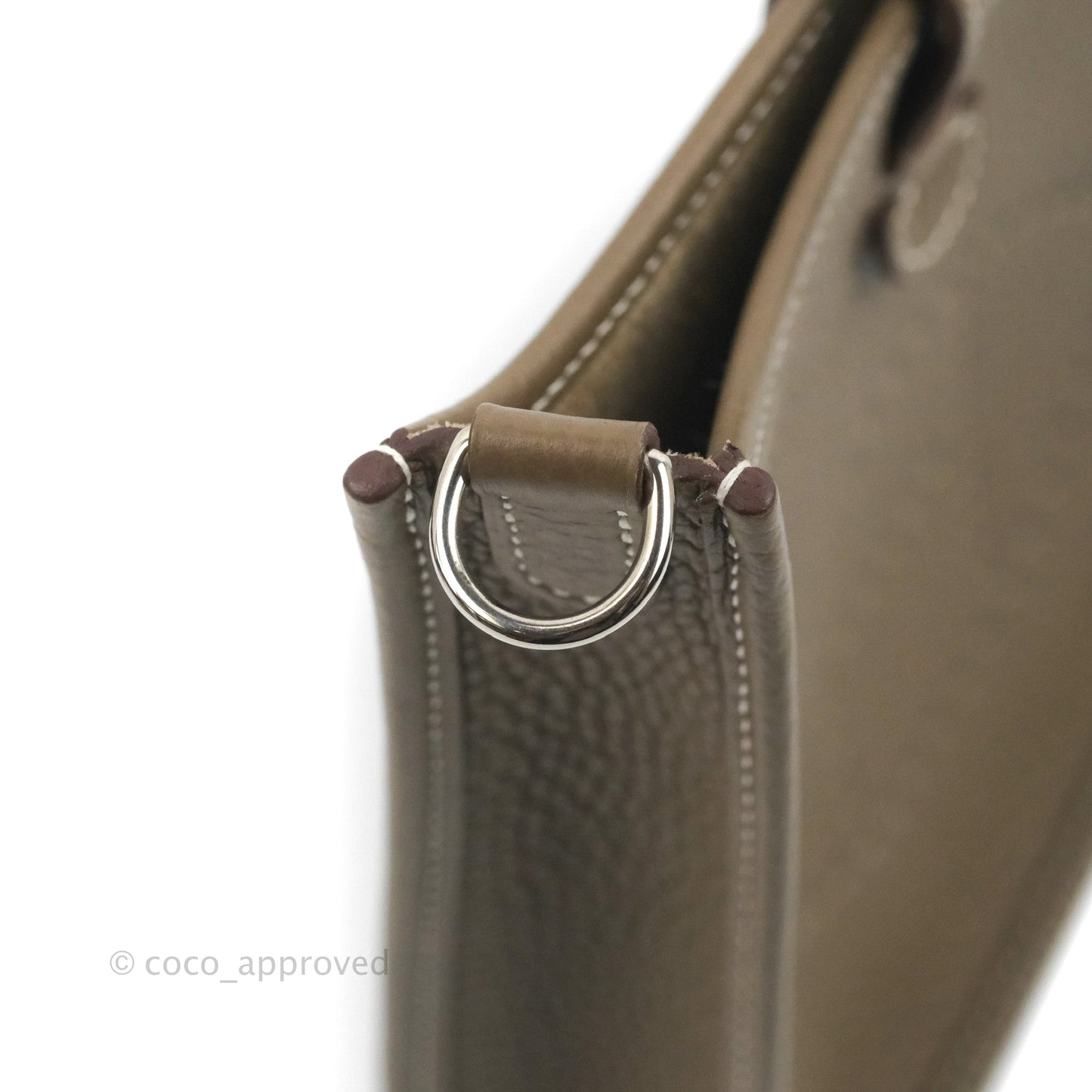 Hermès Mini Evelyne 16 Etoupe Clemence Palladium Hardware