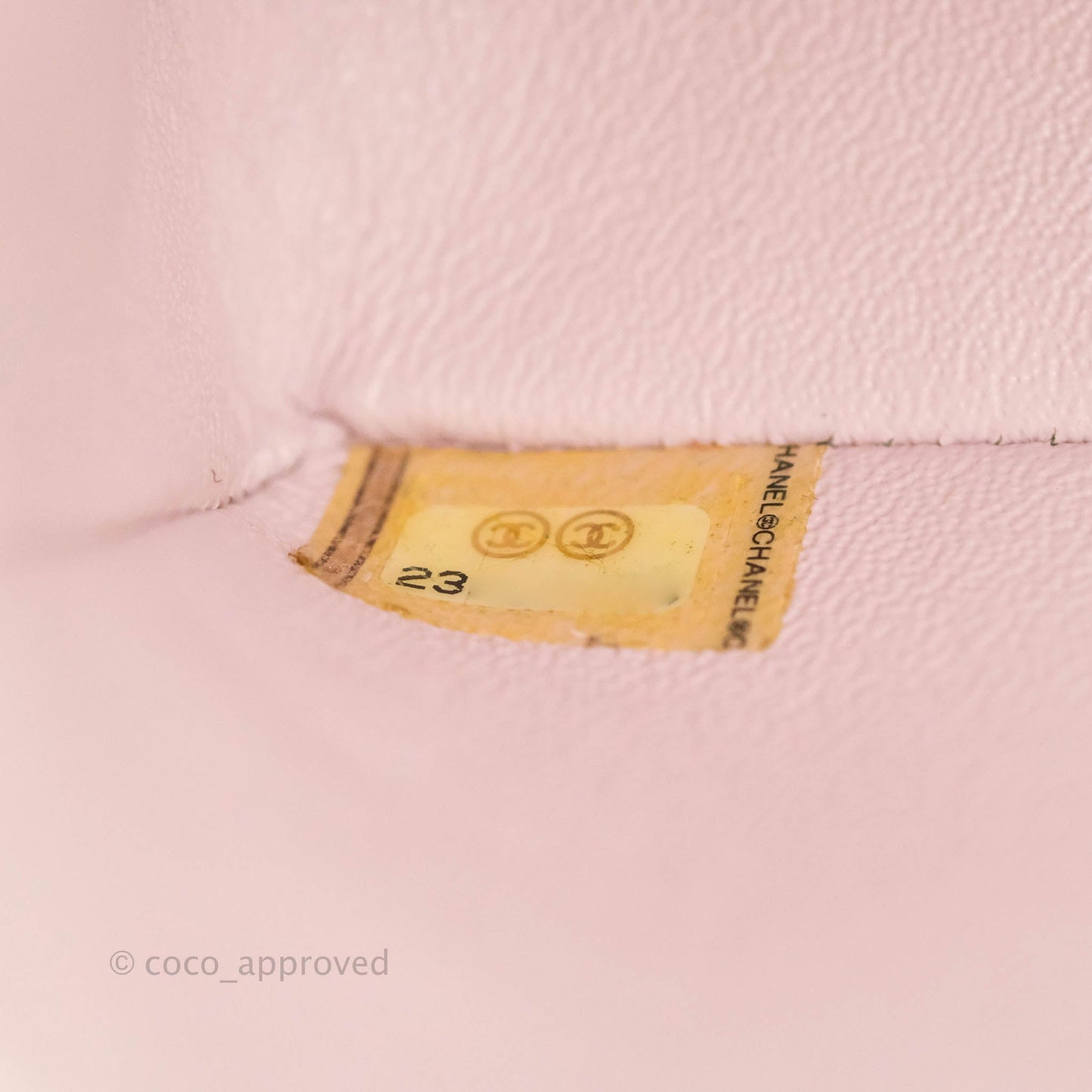 Chanel Quilted Mini Rectangular Flap Pale Pink Lambskin Gold Hardware