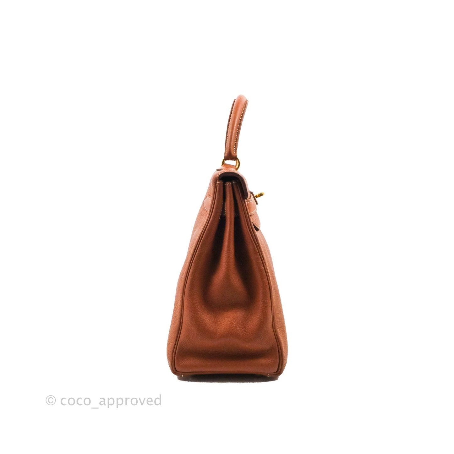 Hermès Kelly 32 Retourne Gold Clemence Gold Hardware