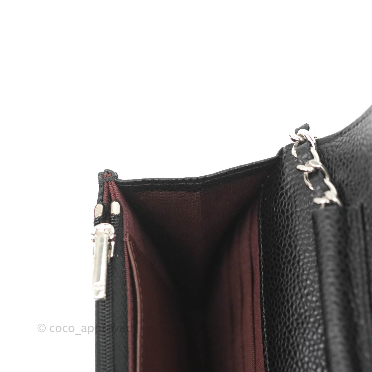 Chanel Quilted Classic WOC Black Caviar Silver Hardware