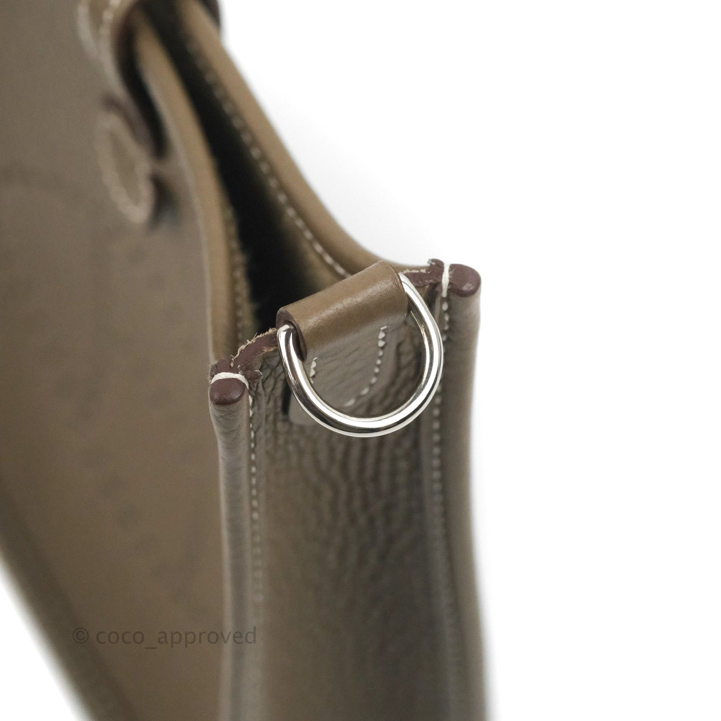 Hermès Mini Evelyne 16 Etoupe Clemence Palladium Hardware