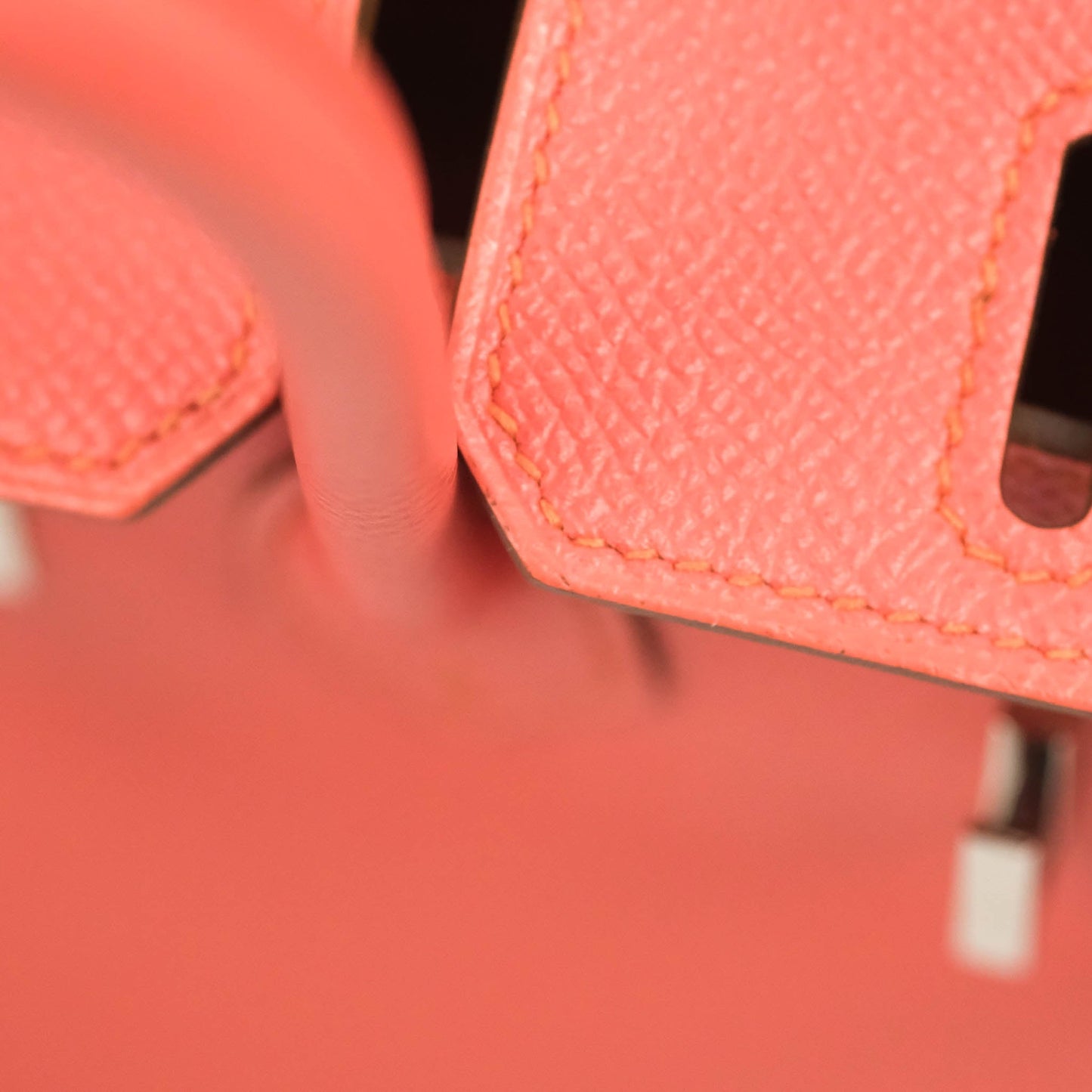 Hermes Birkin 25 Flamingo Epsom Palladium Hardware