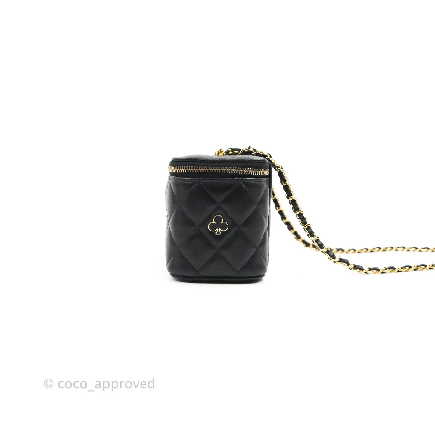 Chanel Vanity with Chain Black Lambskin Gold Hardware 23C