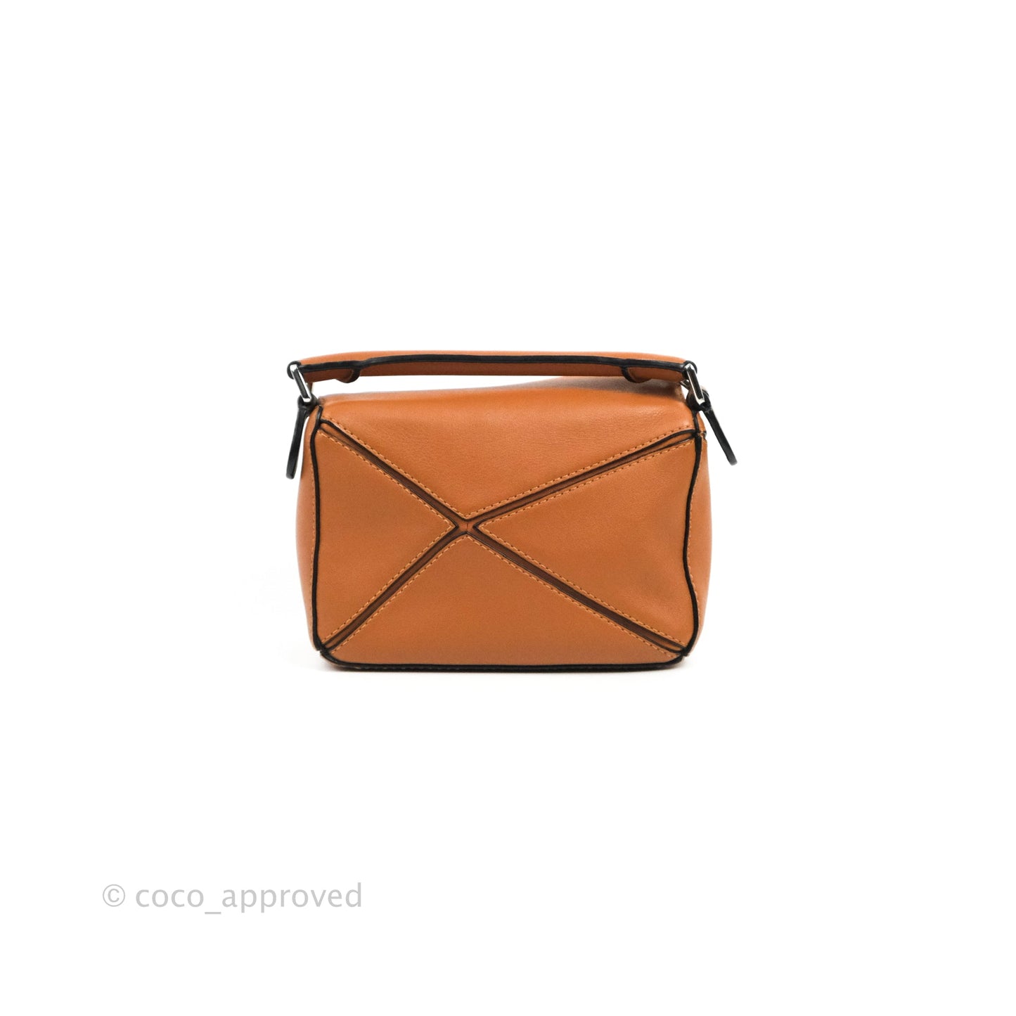 Loewe Mini Puzzle Bag Tan Calfskin Palladium Hardware