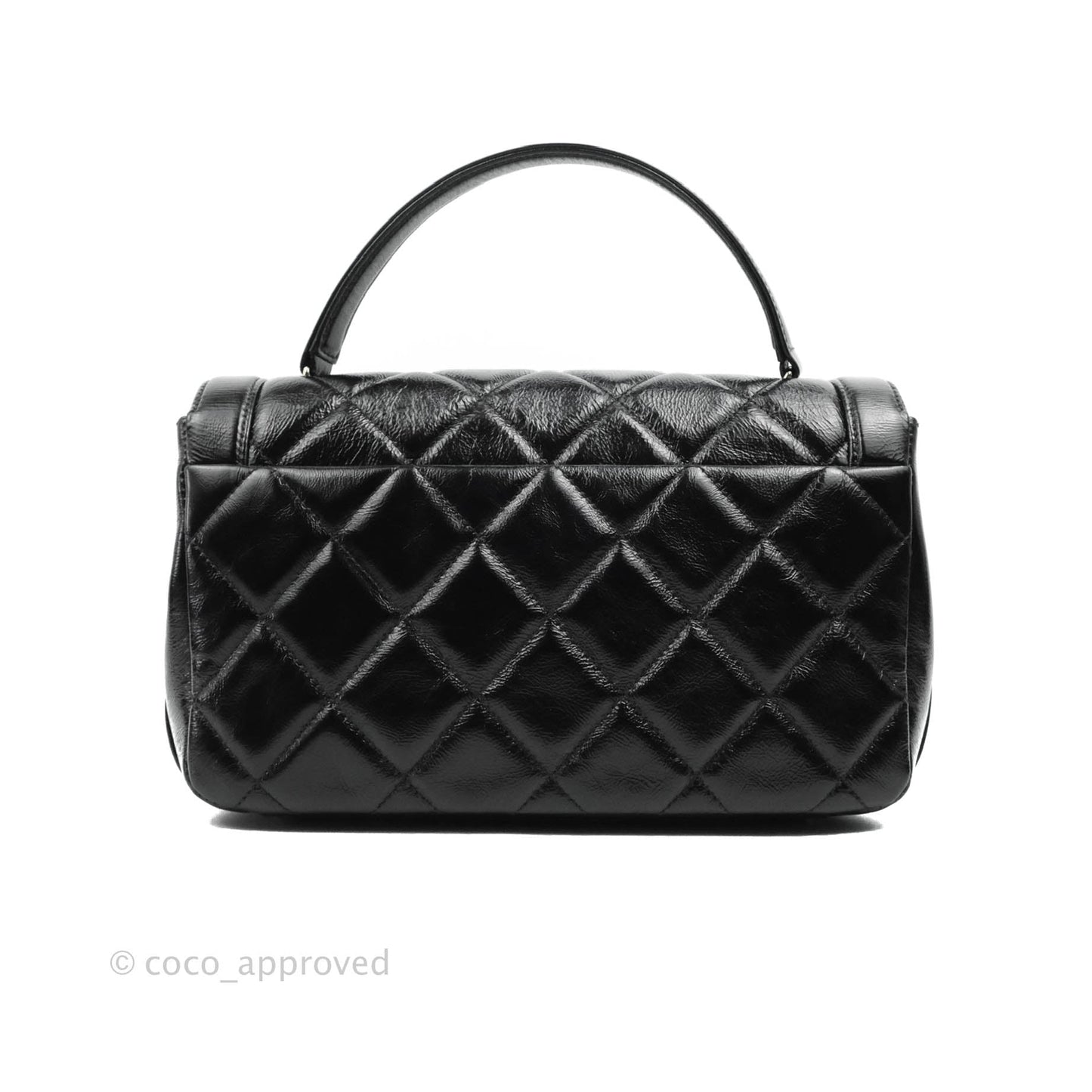 Chanel CC Flap Bag Quilted Shiny Aged Calfskin Gold Hardware