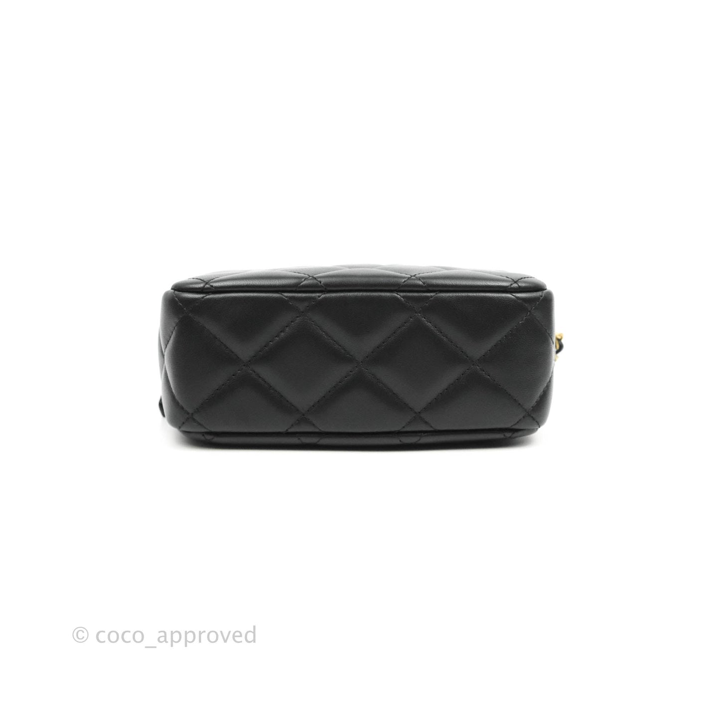 Chanel My Perfect Camera Pearl Adjustable Strap Black Lambskin Gold Hardware