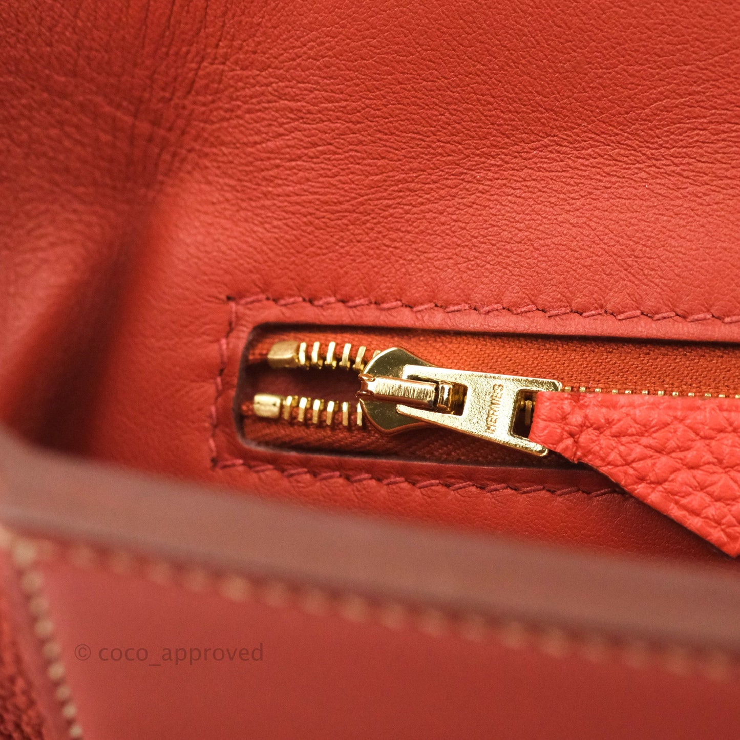 Hermès 24/24 29 Sanguine Togo Gold Hardware