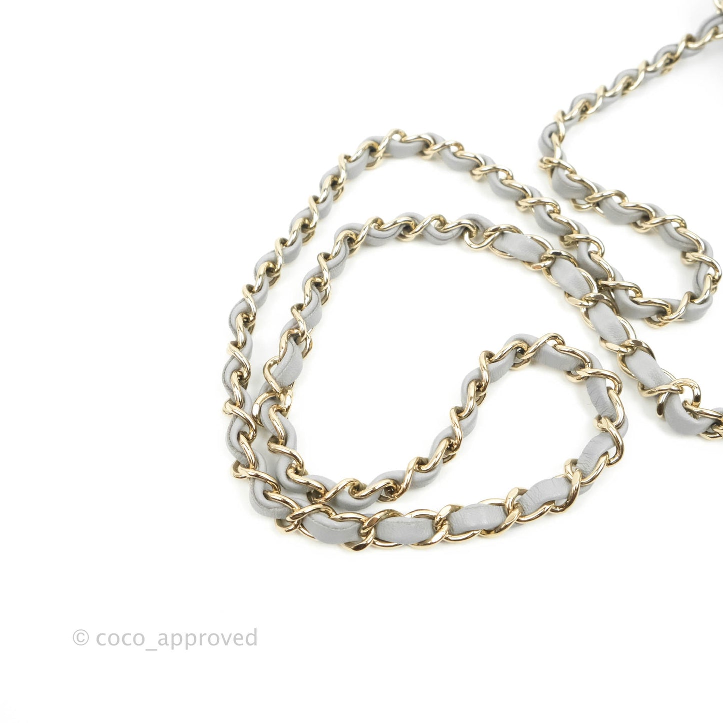 Chanel Mini Square Chevron Grey Lambskin Gold Hardware