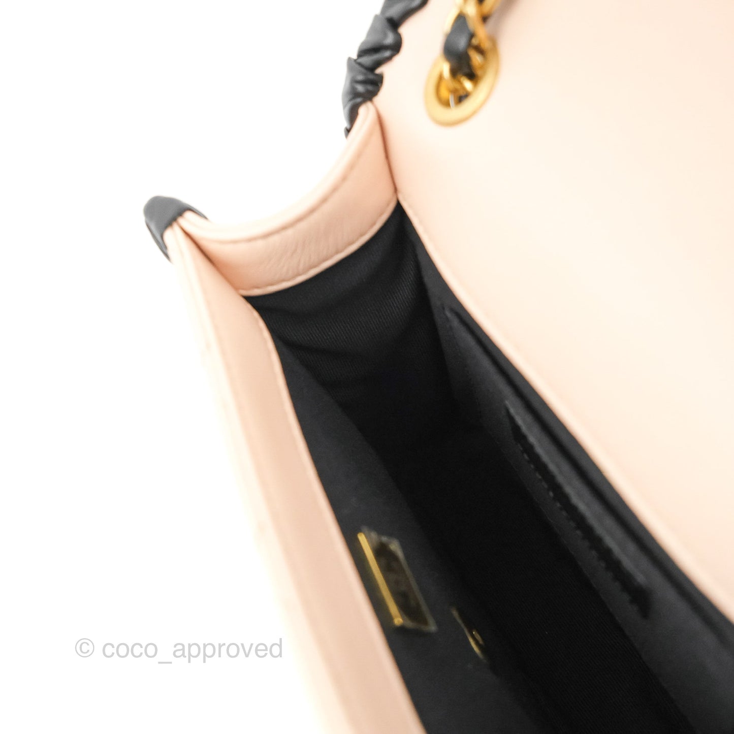 Chanel Mini My Own Frame Flap Braided Beige Pink Calfskin 22S