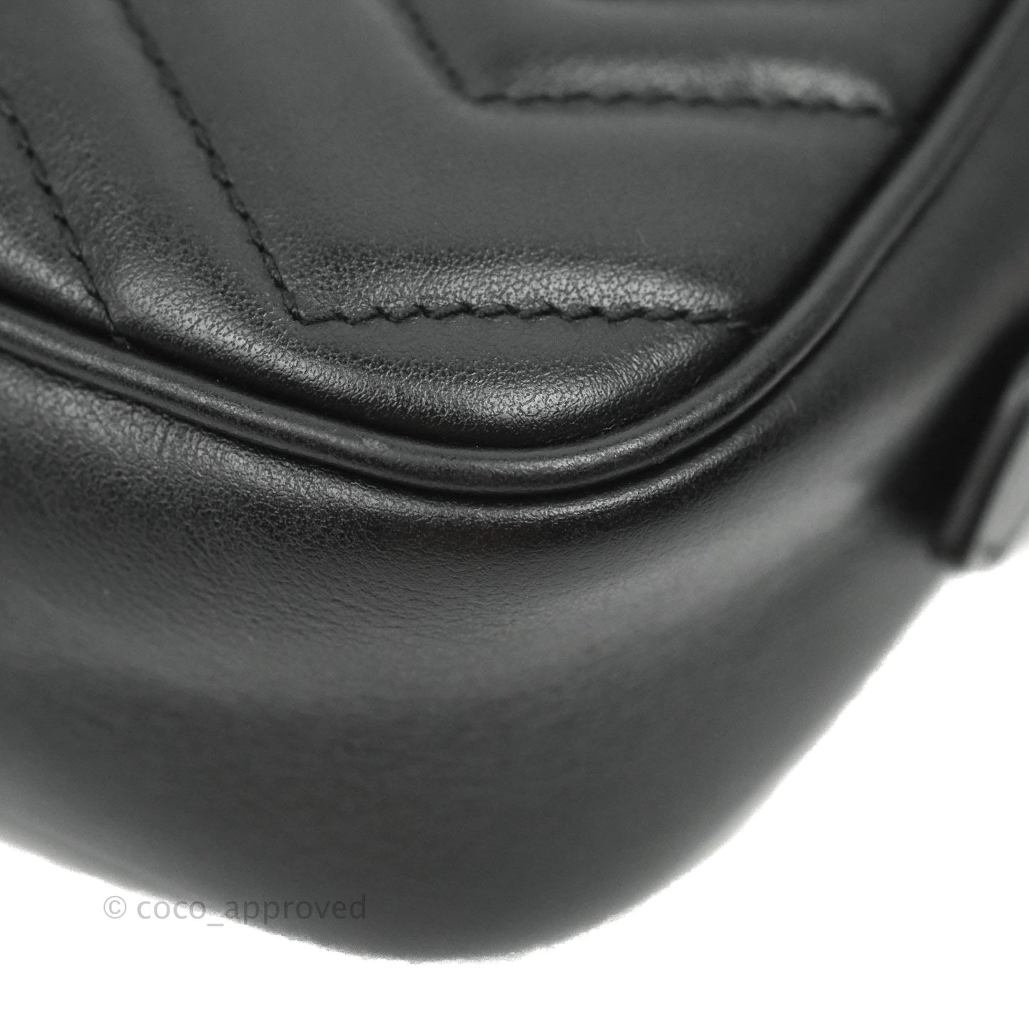Gucci Mini Matelasse GG Marmont Camera Bag Black Calfskin Gold Hardware