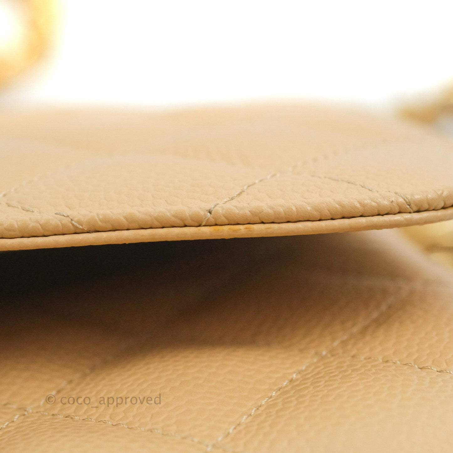 Chanel Jumbo Double Flap Beige Caviar Gold Hardware⁣⁣